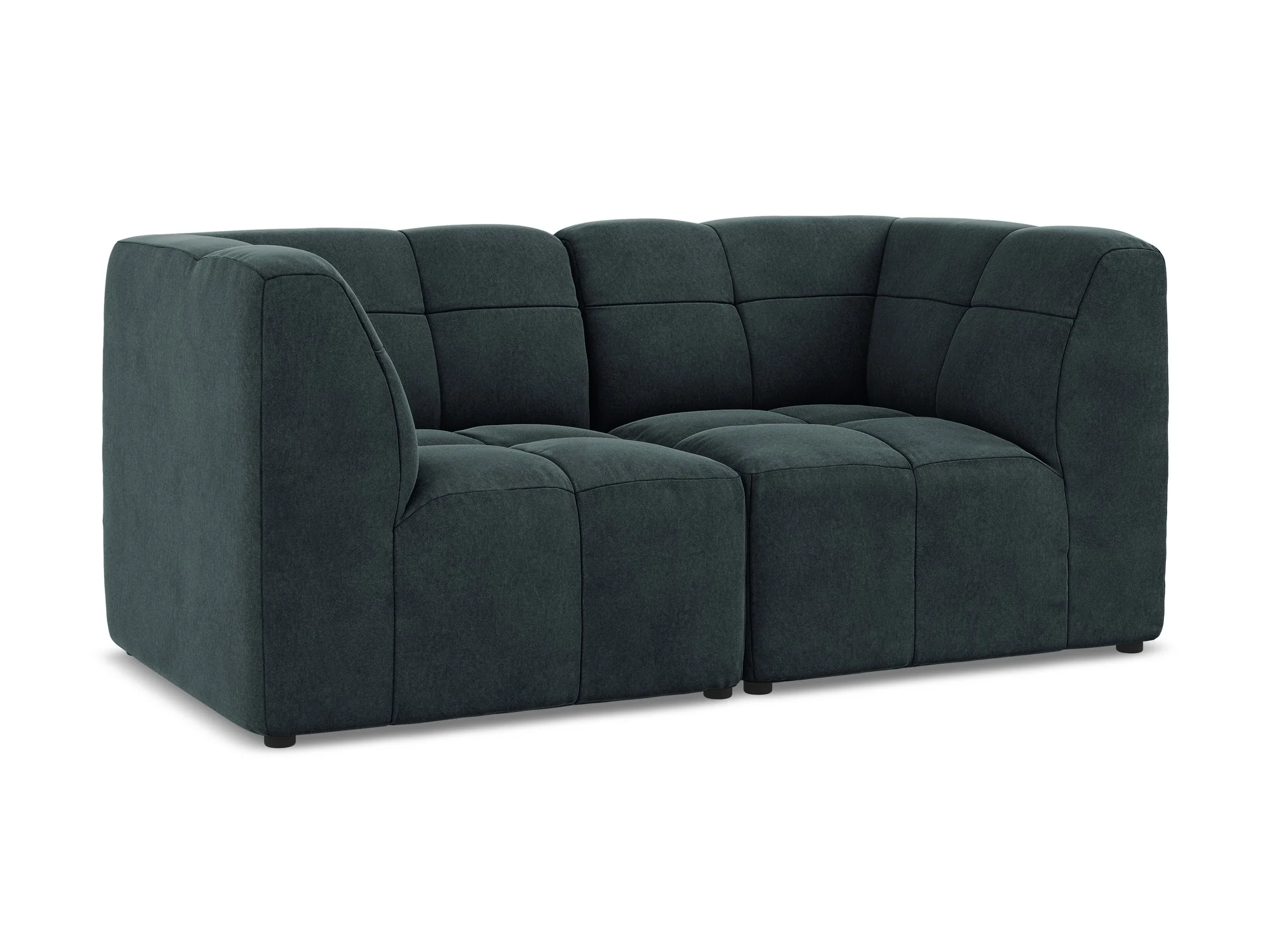 Sofa modułowa aksamitna 2-osobowa ALOHA morski