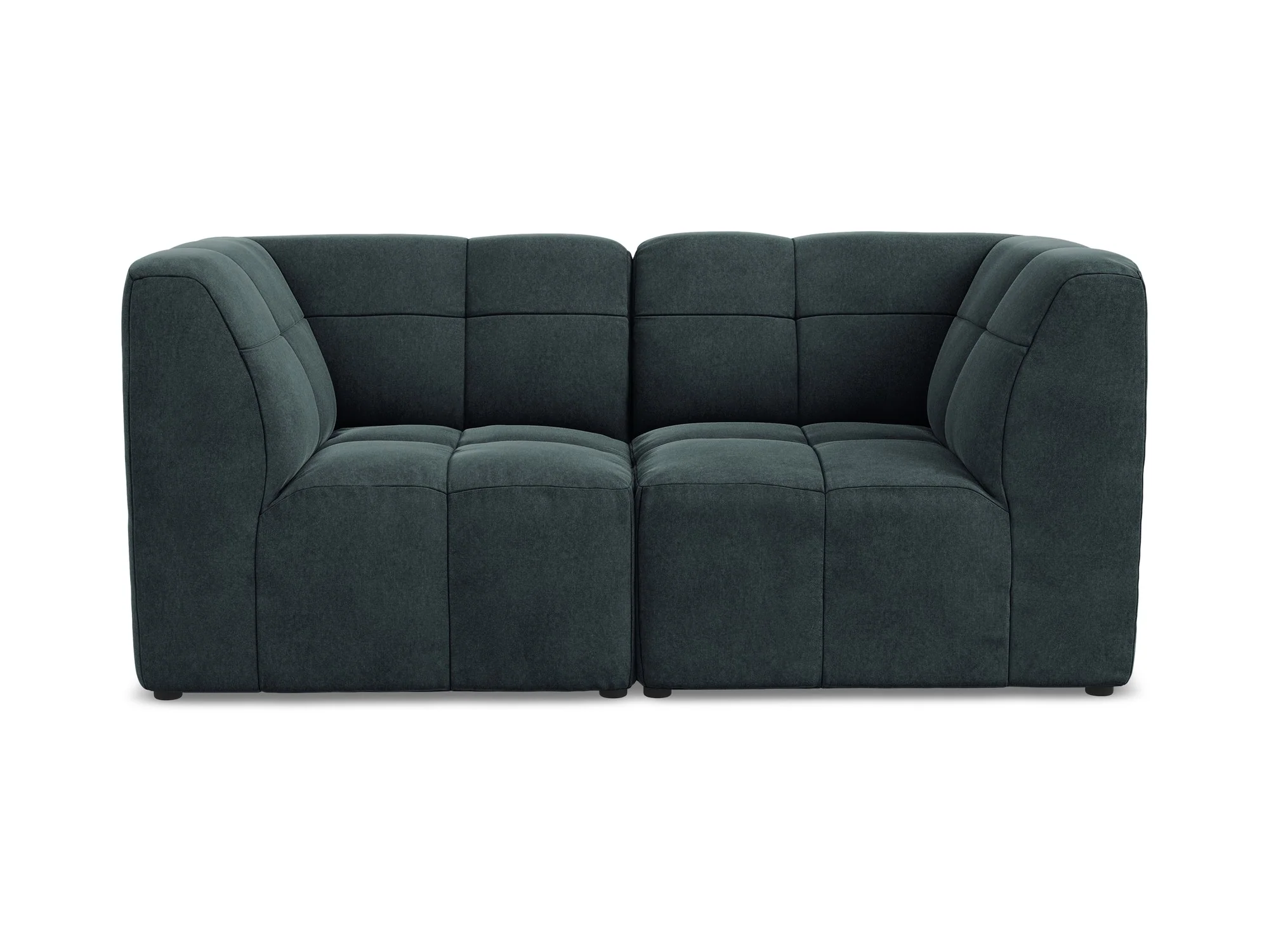 Sofa modułowa aksamitna 2-osobowa ALOHA morski - Image 3