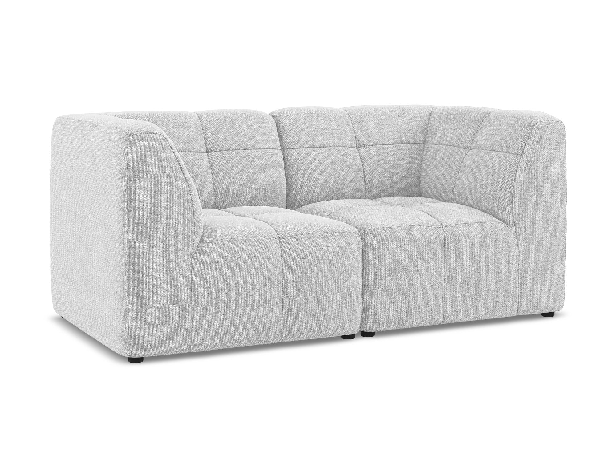 Sofa modułowa 2-osobowa ALOHA srebrny boucle