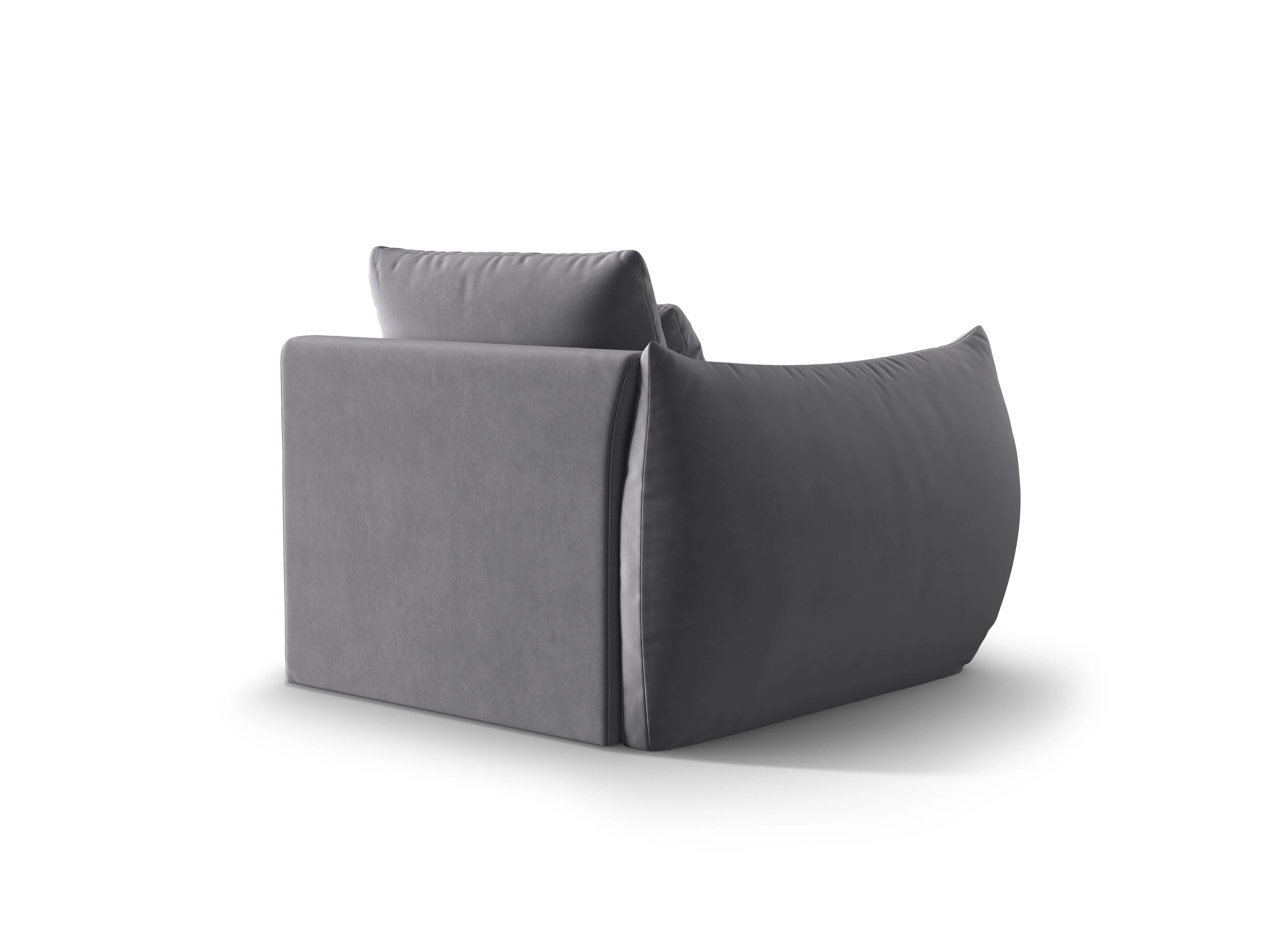 Sofa modułowa aksamitna BLOOM - element lewostronny ciemnoszary - Image 4