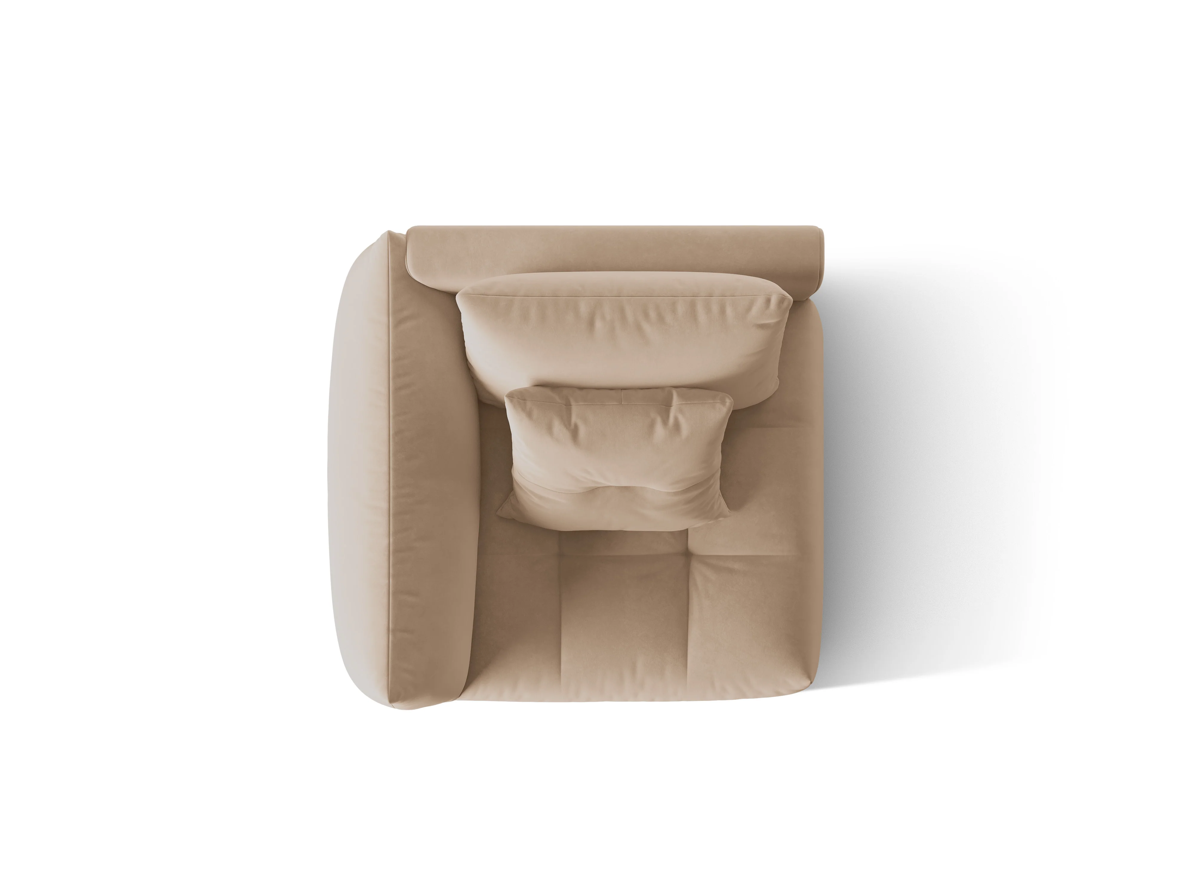 Sofa modułowa aksamitna BLOOM - element lewostronny piaskowy - Image 4