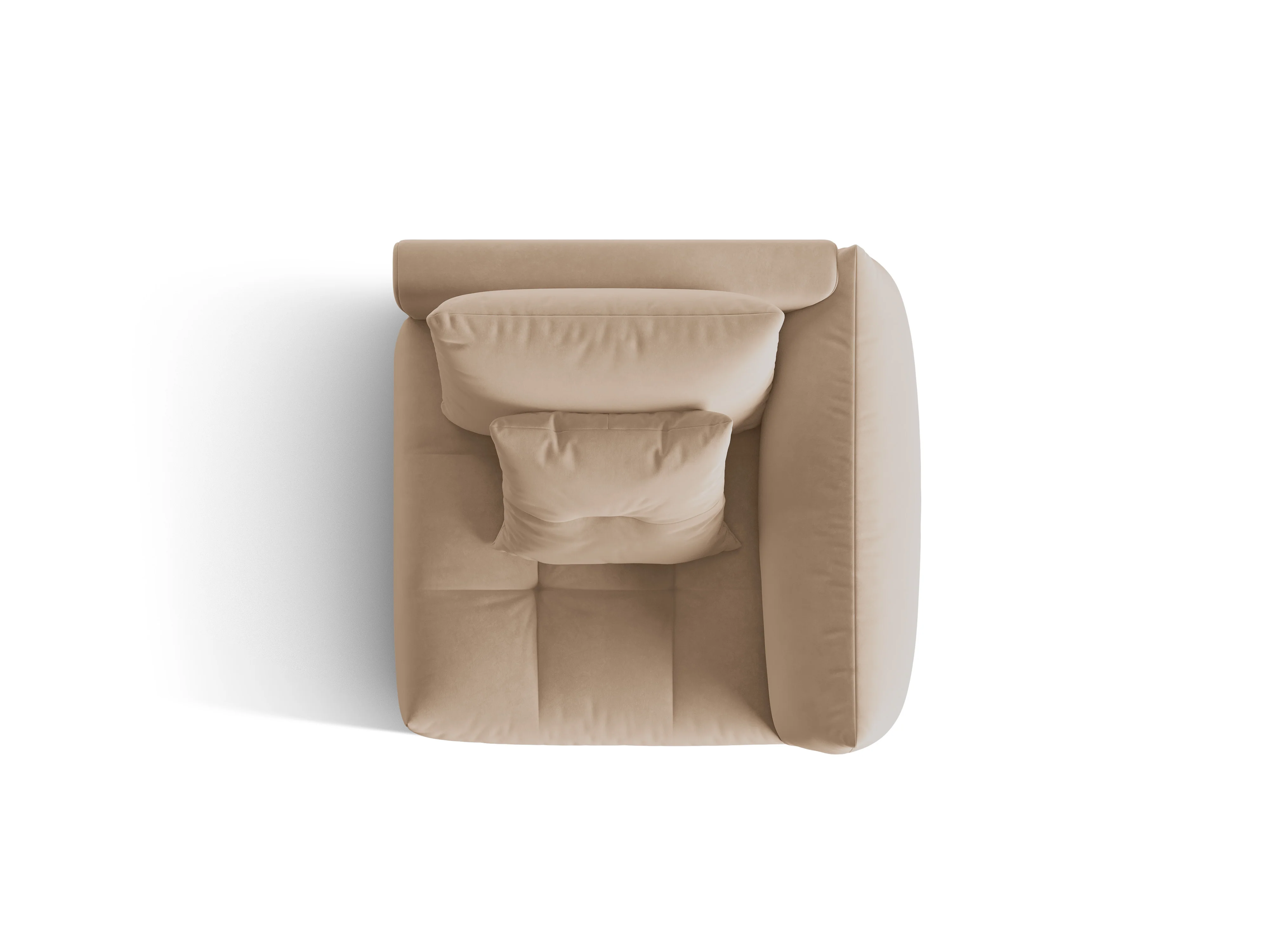 Sofa modułowa aksamitna BLOOM - element prawostronny piaskowy - Image 4