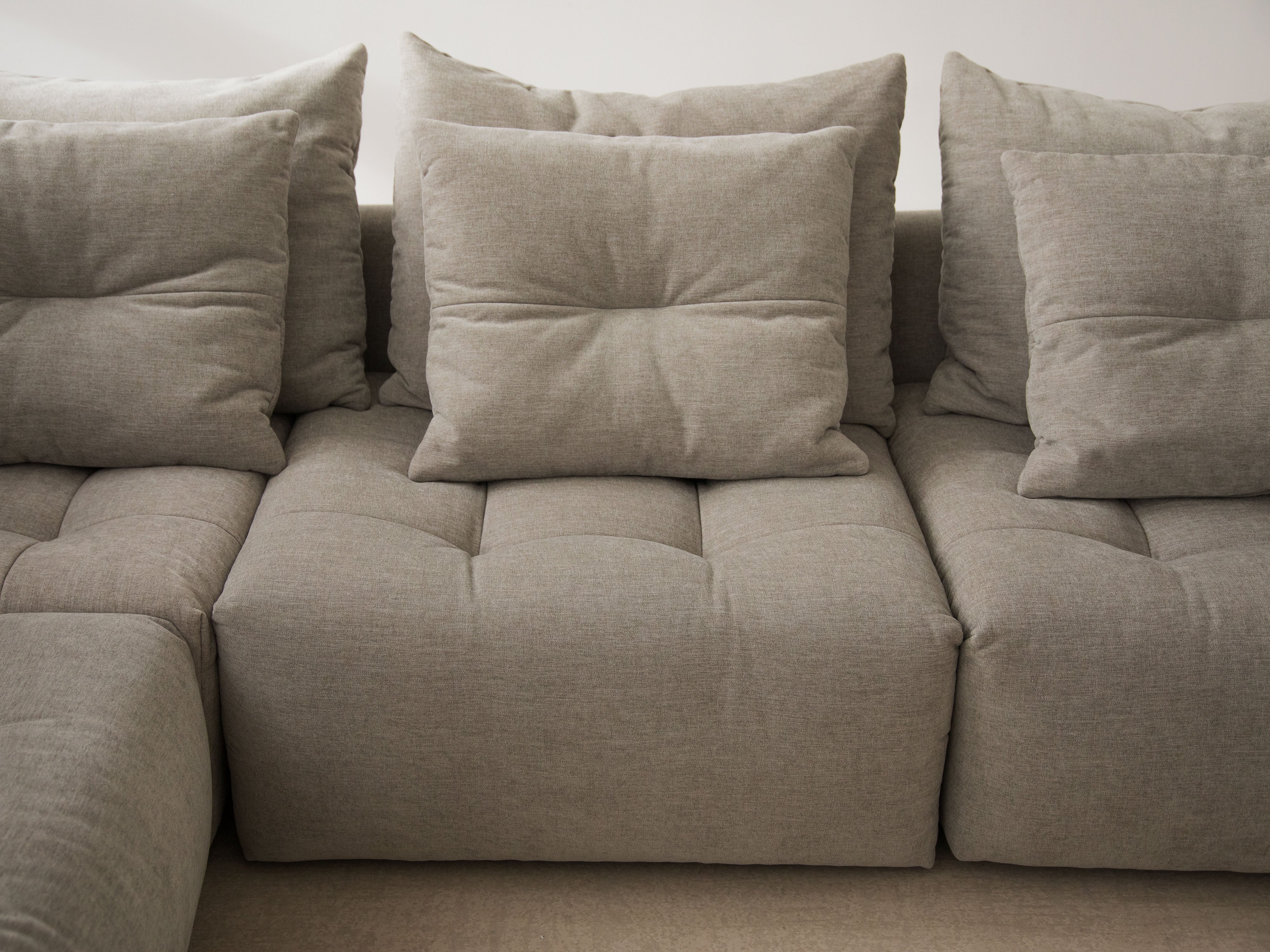 Sofa modułowa BLOOM - element lewostronny ciemnobeżowy szenil - Image 10