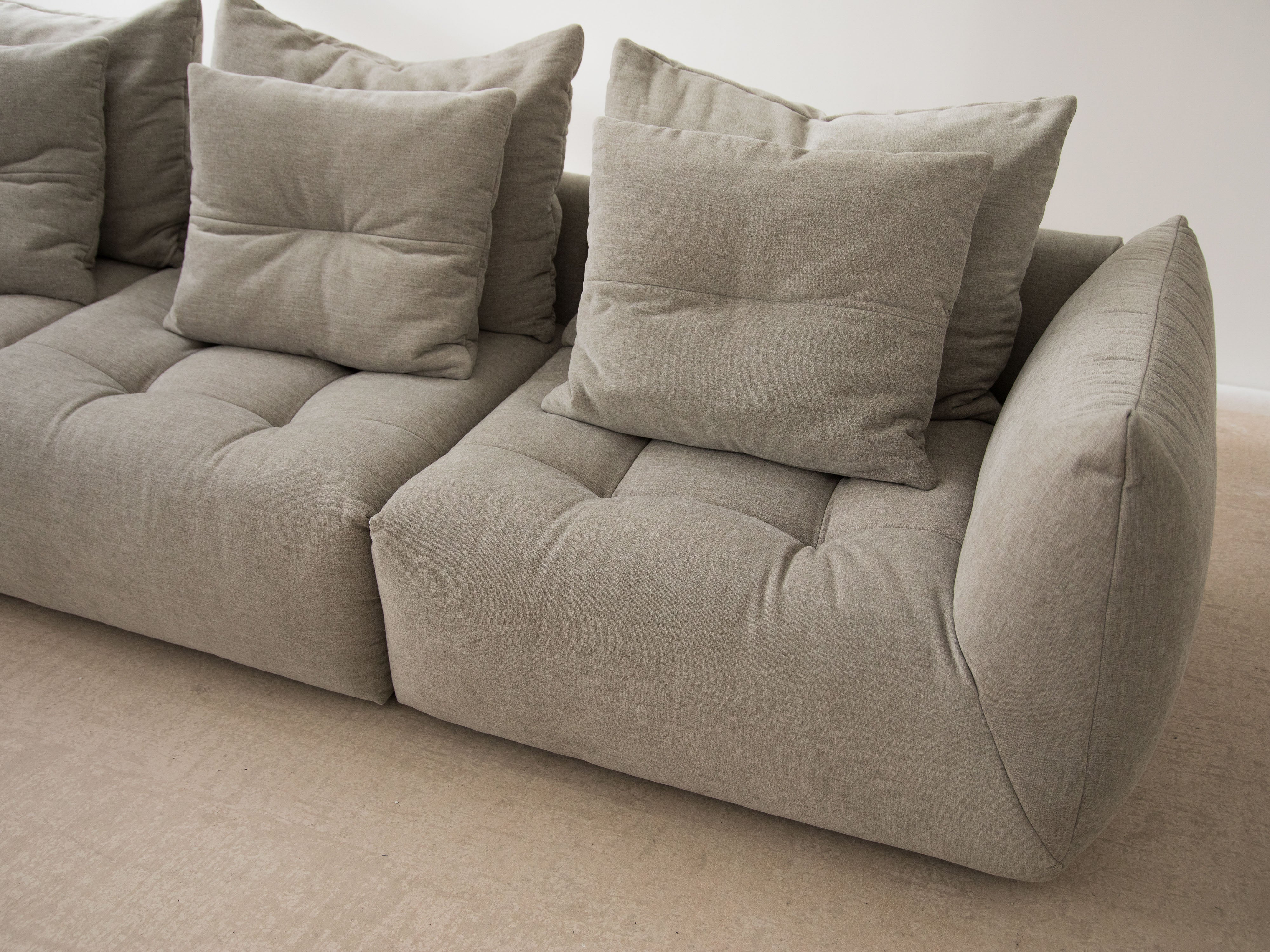 Sofa modułowa BLOOM - element lewostronny ciemnobeżowy szenil - Image 12