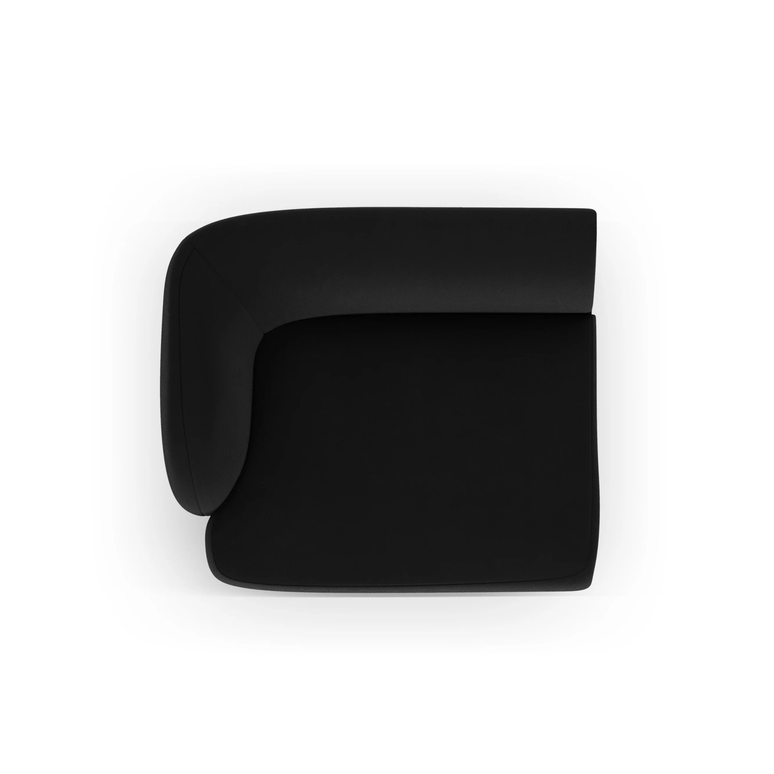 Sofa modułowa aksamitna MILEY - moduł lewostronny czarny - Image 2