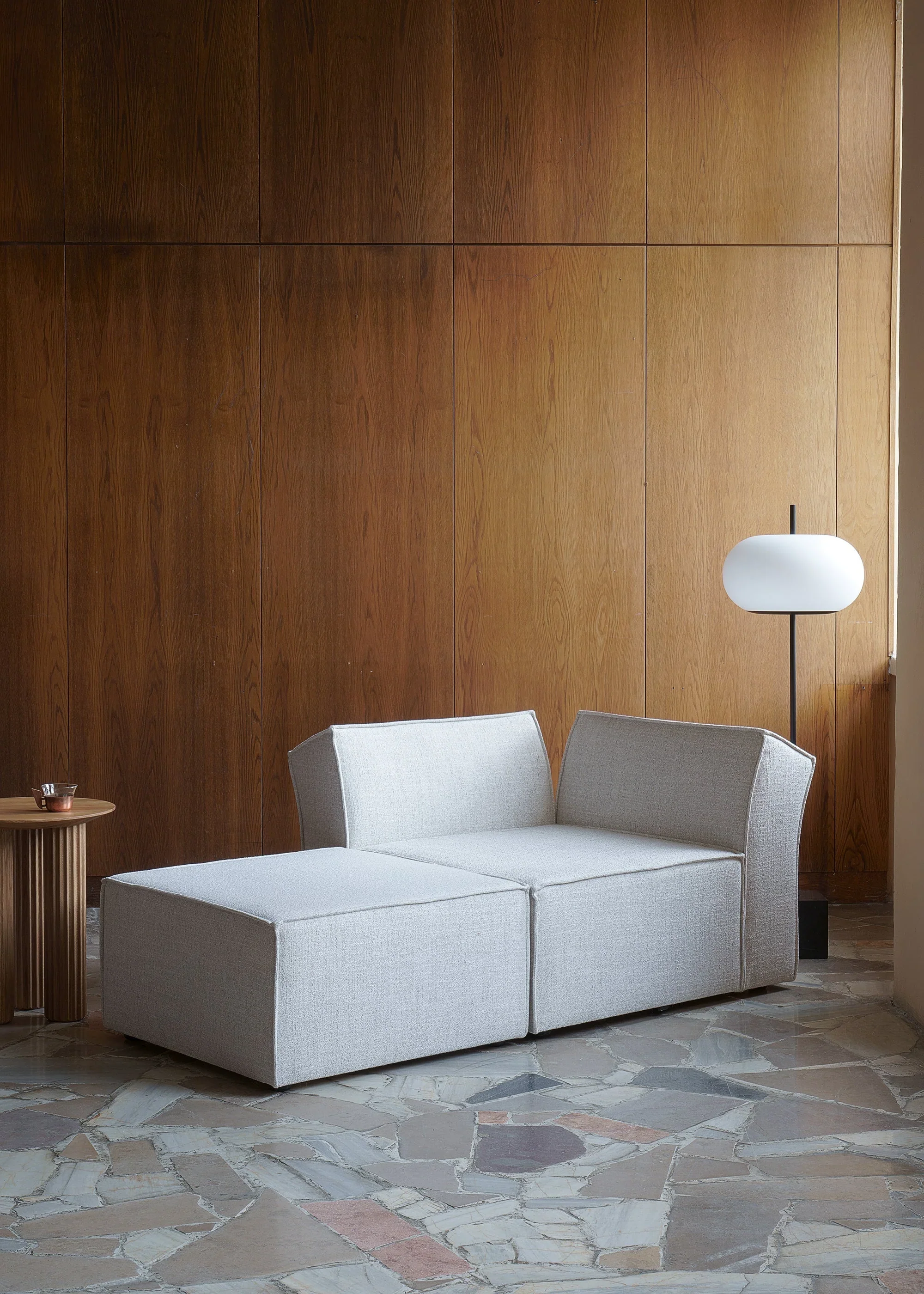 Sofa modułowa ANDO - moduł środkowy jasnoszary - Image 3