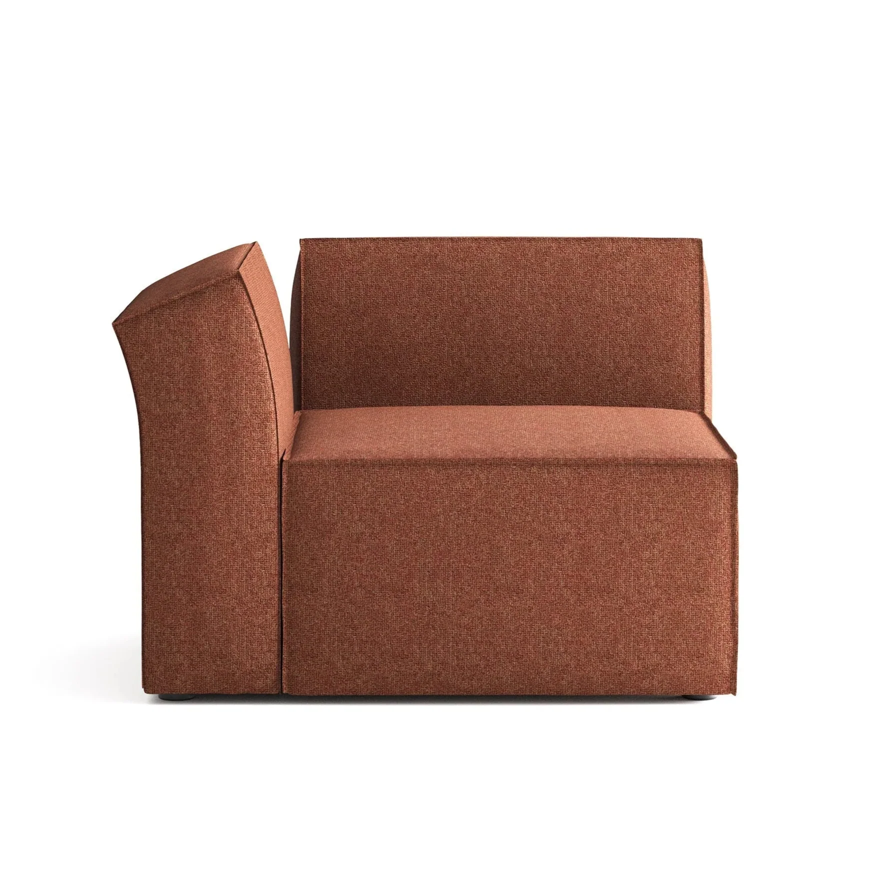 Sofa modułowa ANDO - moduł lewostronny rdzawy