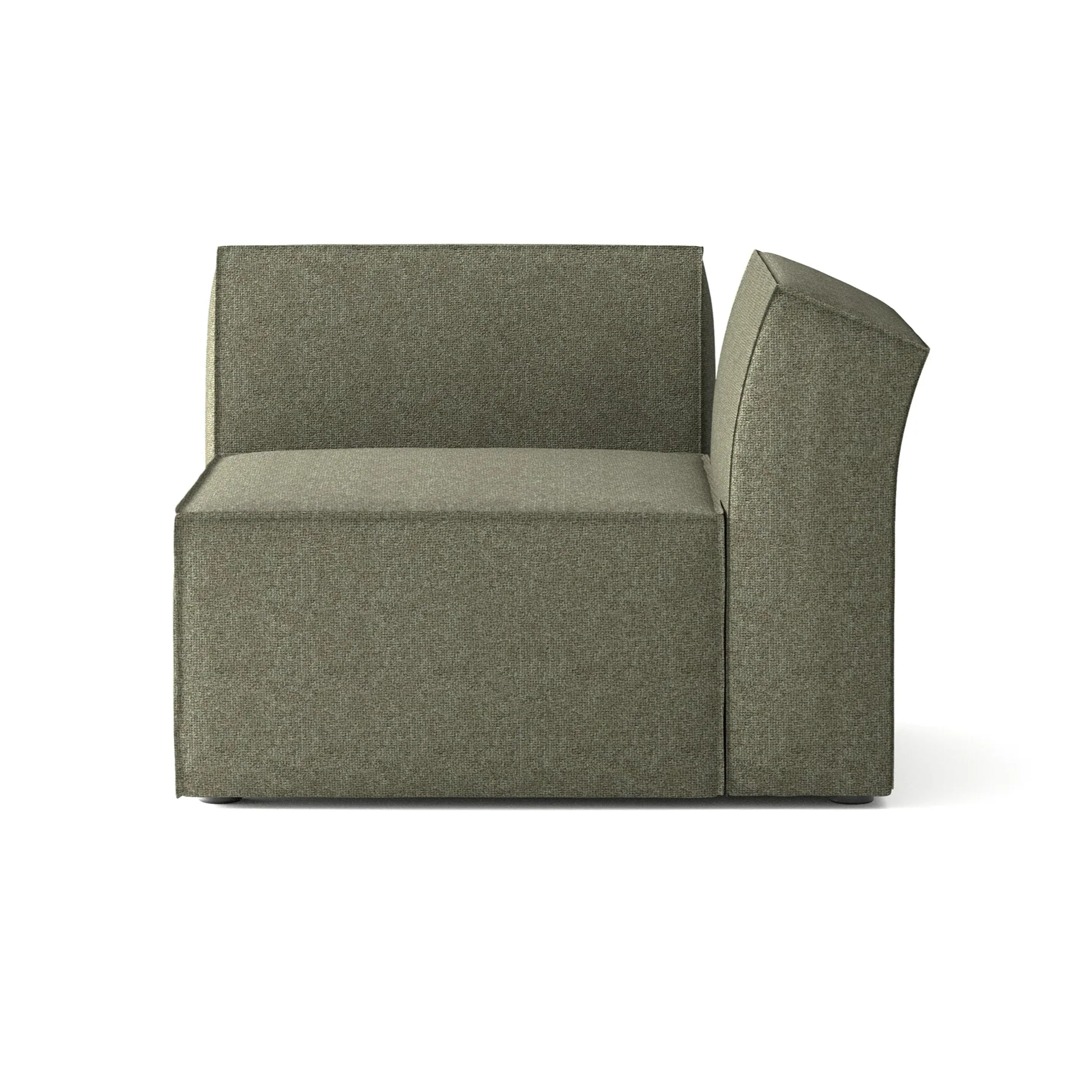 Sofa modułowa ANDO - moduł prawostronny zielony