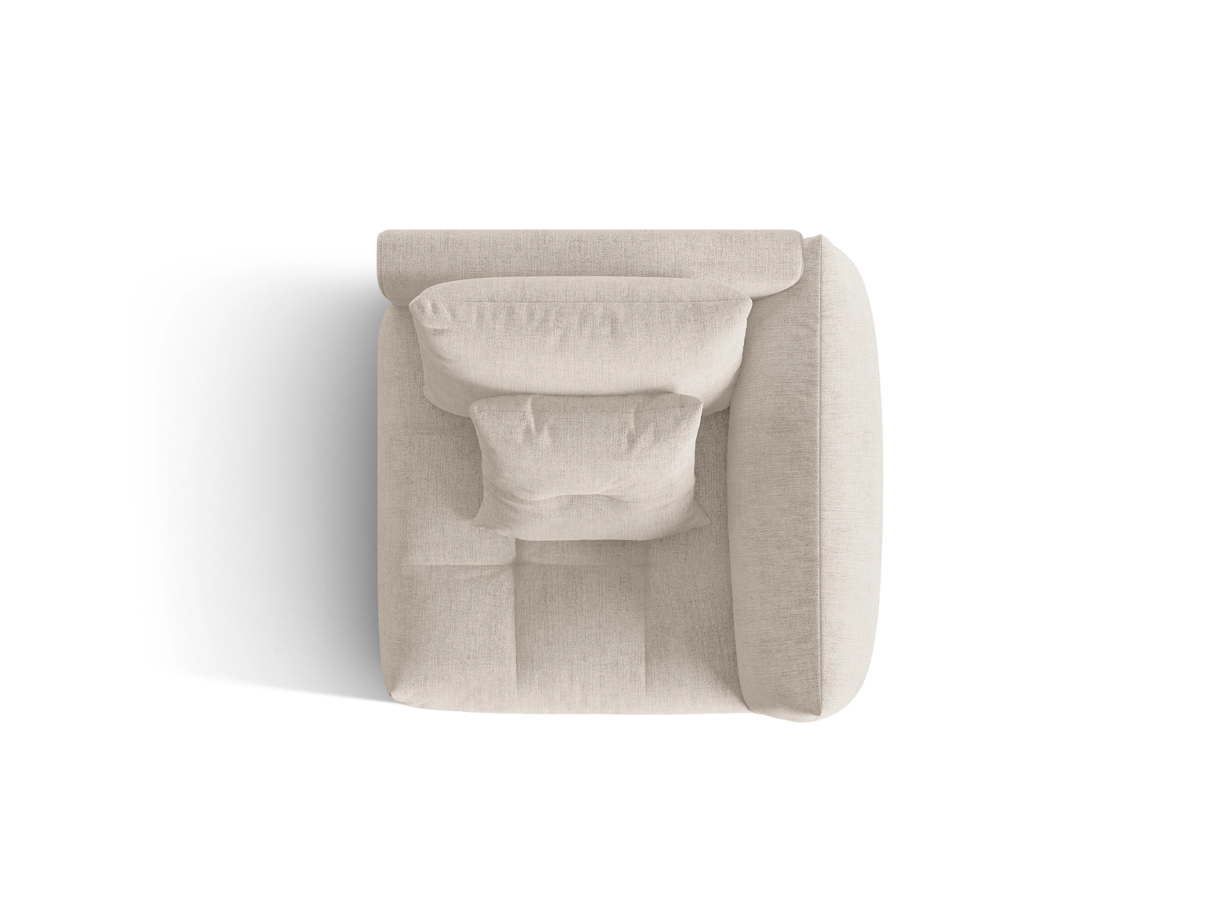 Sofa modułowa BLOOM - element prawostronny ciemnobeżowy szenil - Image 5