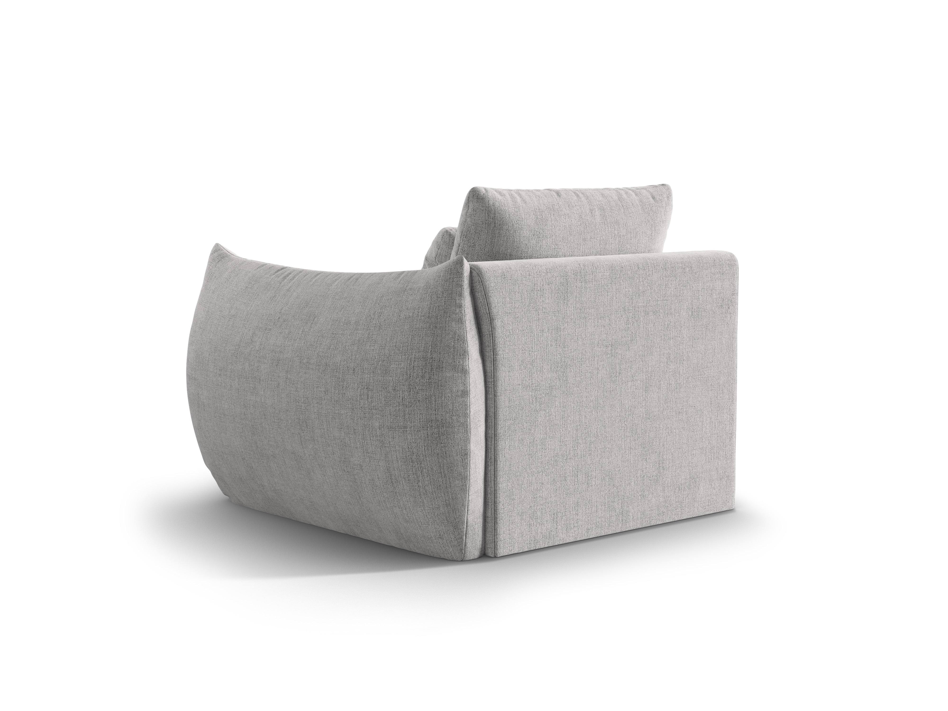 Sofa modułowa BLOOM - element prawostronny srebrny szenil - Image 5