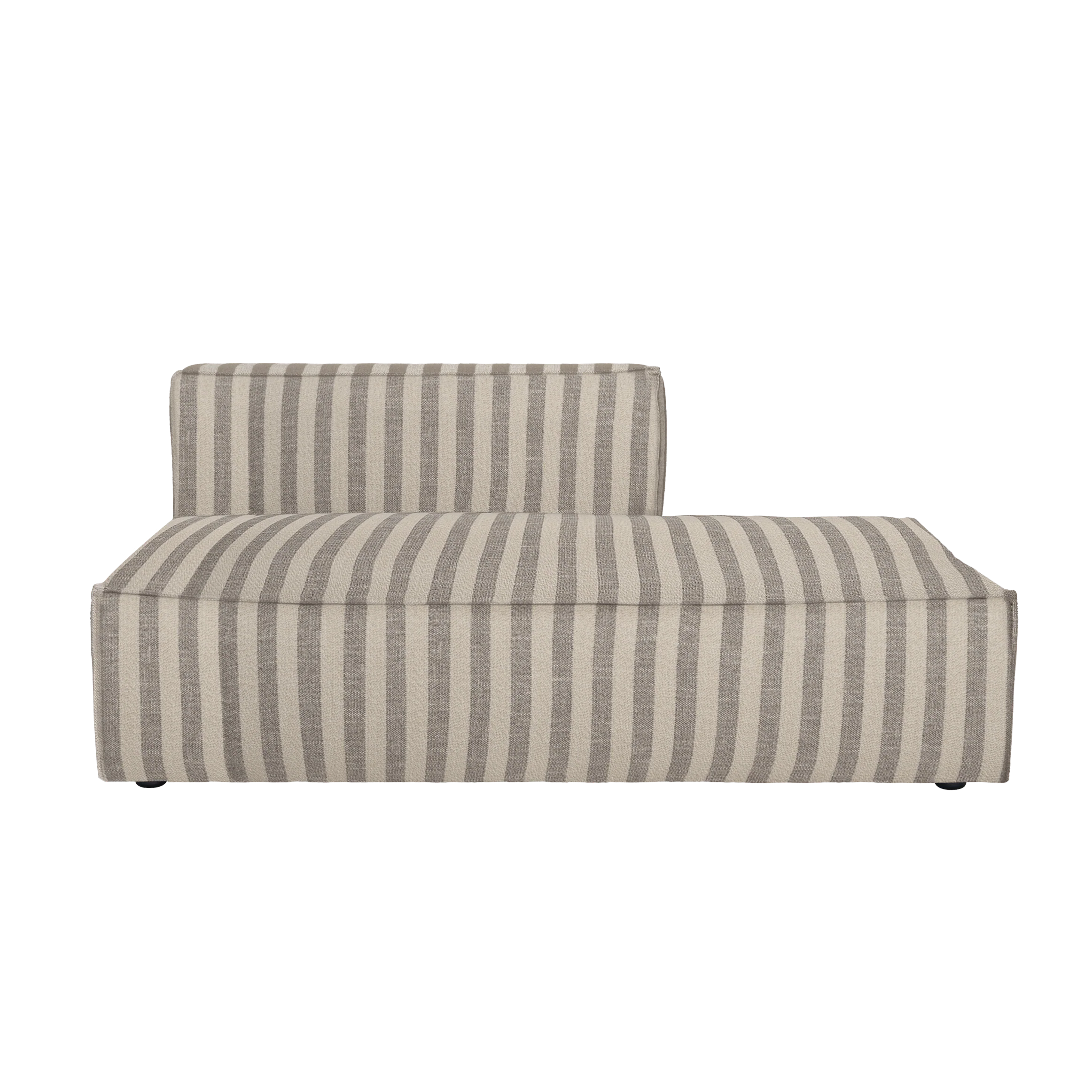 Sofa modułowa CATENA Louisiana - element końcowy otwarty prawostronny piaskowy ze złamanym białym