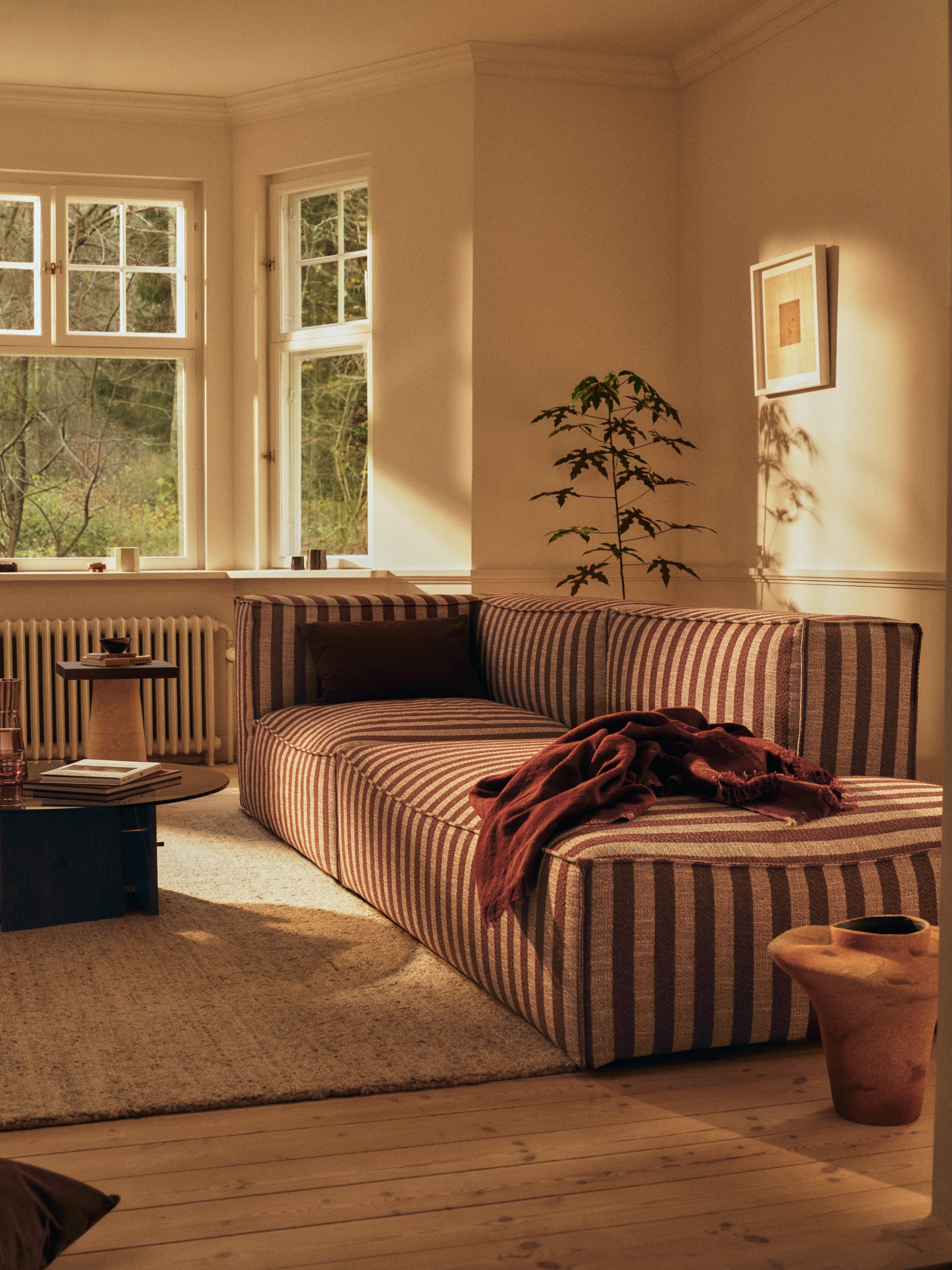 Sofa modułowa CATENA Louisiana - element końcowy otwarty prawostronny czekoladowy z piaskowym - Image 2