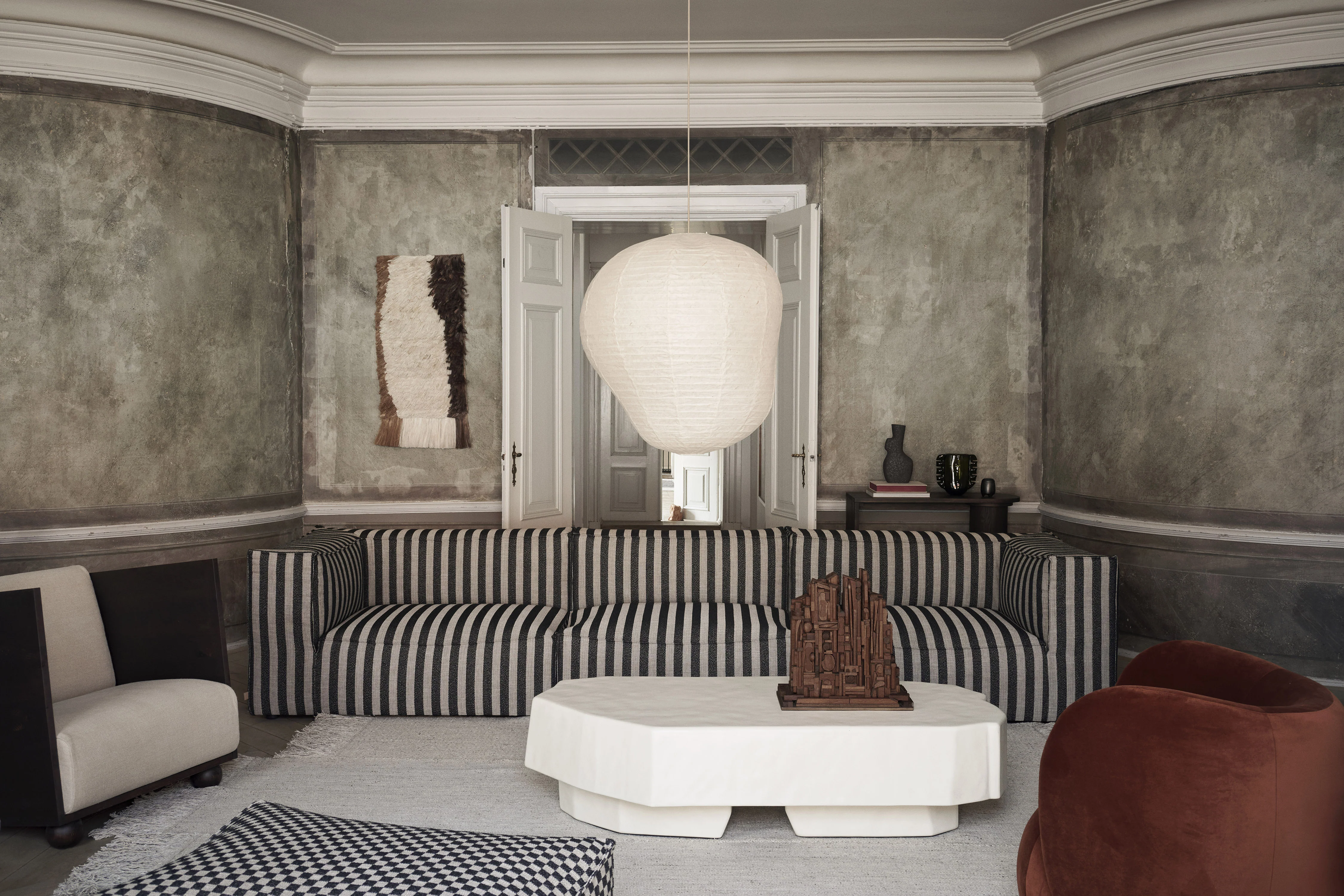 Sofa modułowa CATENA Louisiana - element środkowy czarny z piaskowym - Image 2