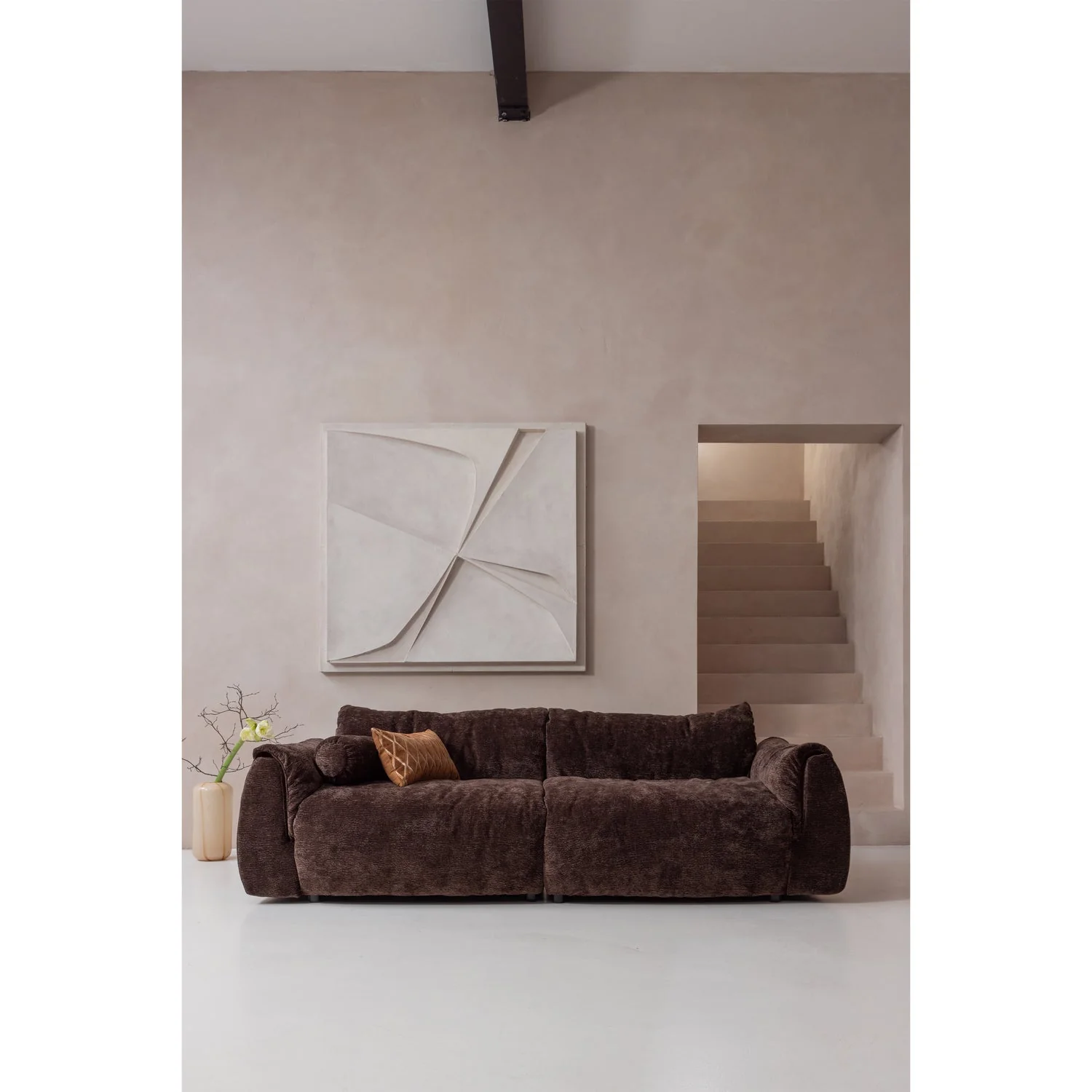 Sofa modułowa BAGGY 3D - element lewostronny ciemnobrązowy - Image 3