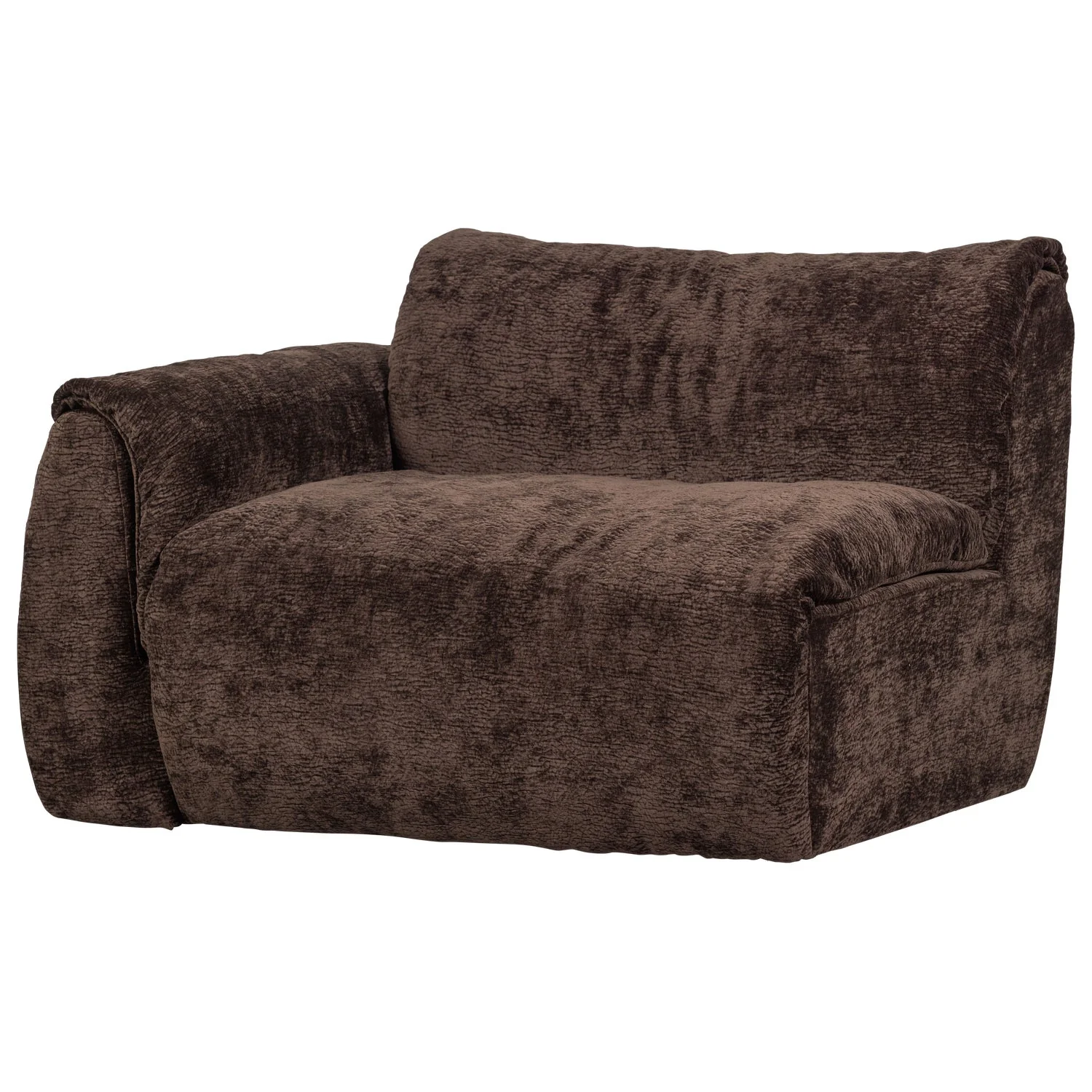 Sofa modułowa BAGGY 3D - element lewostronny ciemnobrązowy - Image 4