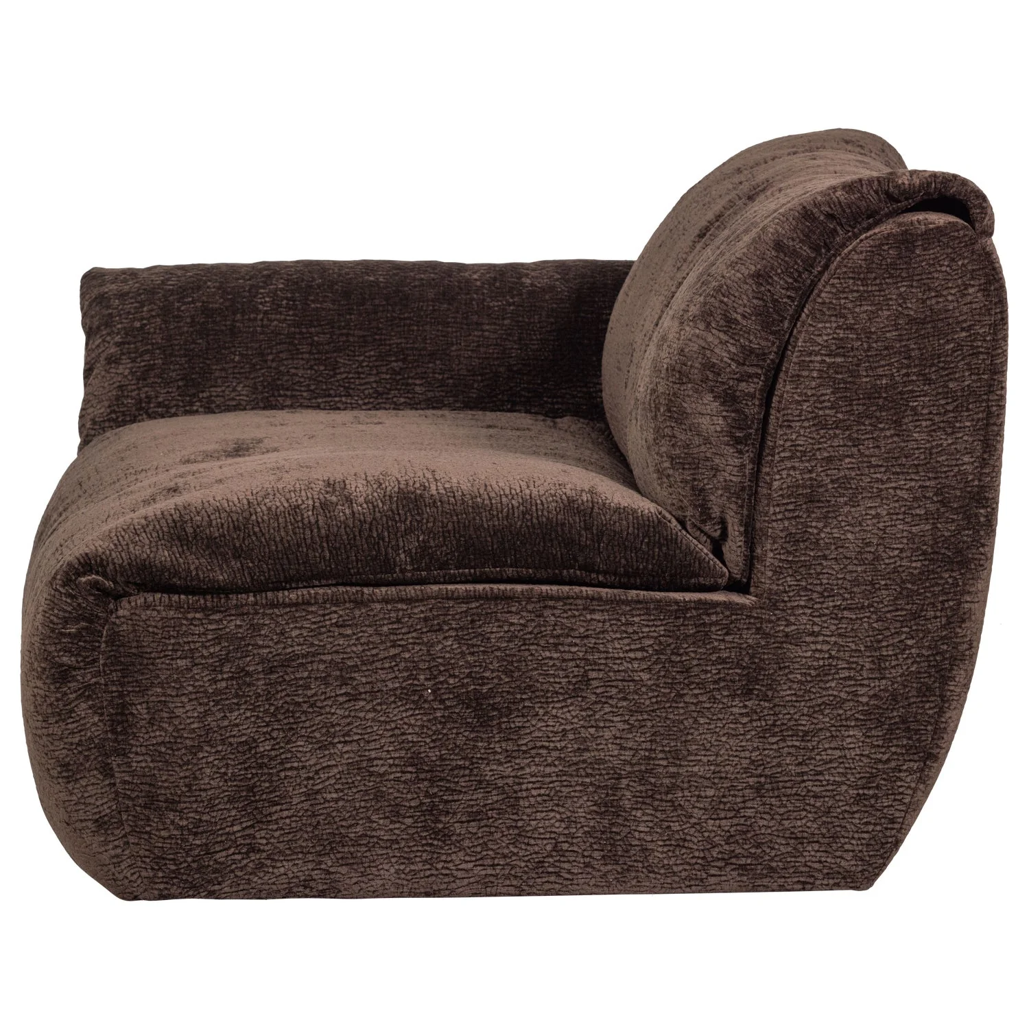 Sofa modułowa BAGGY 3D - element lewostronny ciemnobrązowy - Image 6