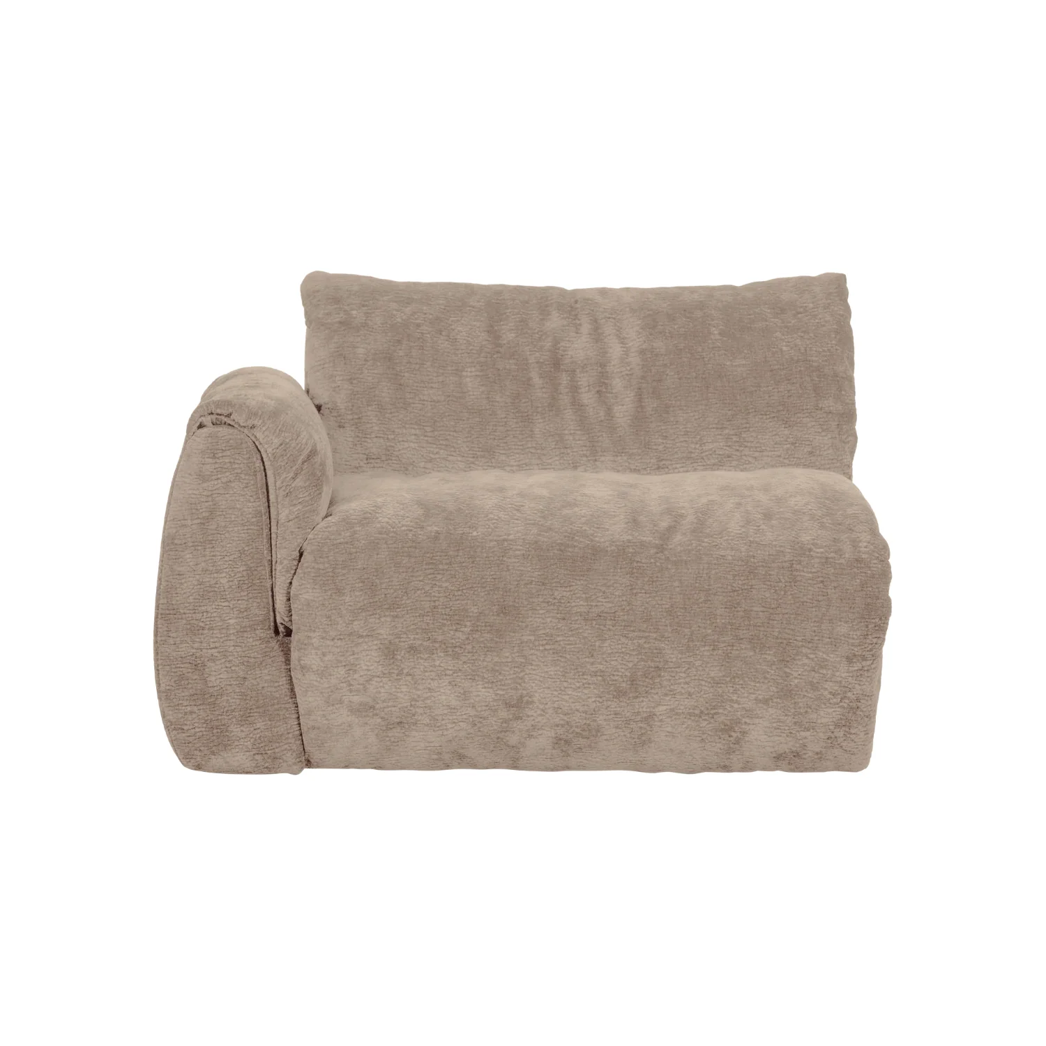 Sofa modułowa BAGGY 3D - element lewostronny piaskowy