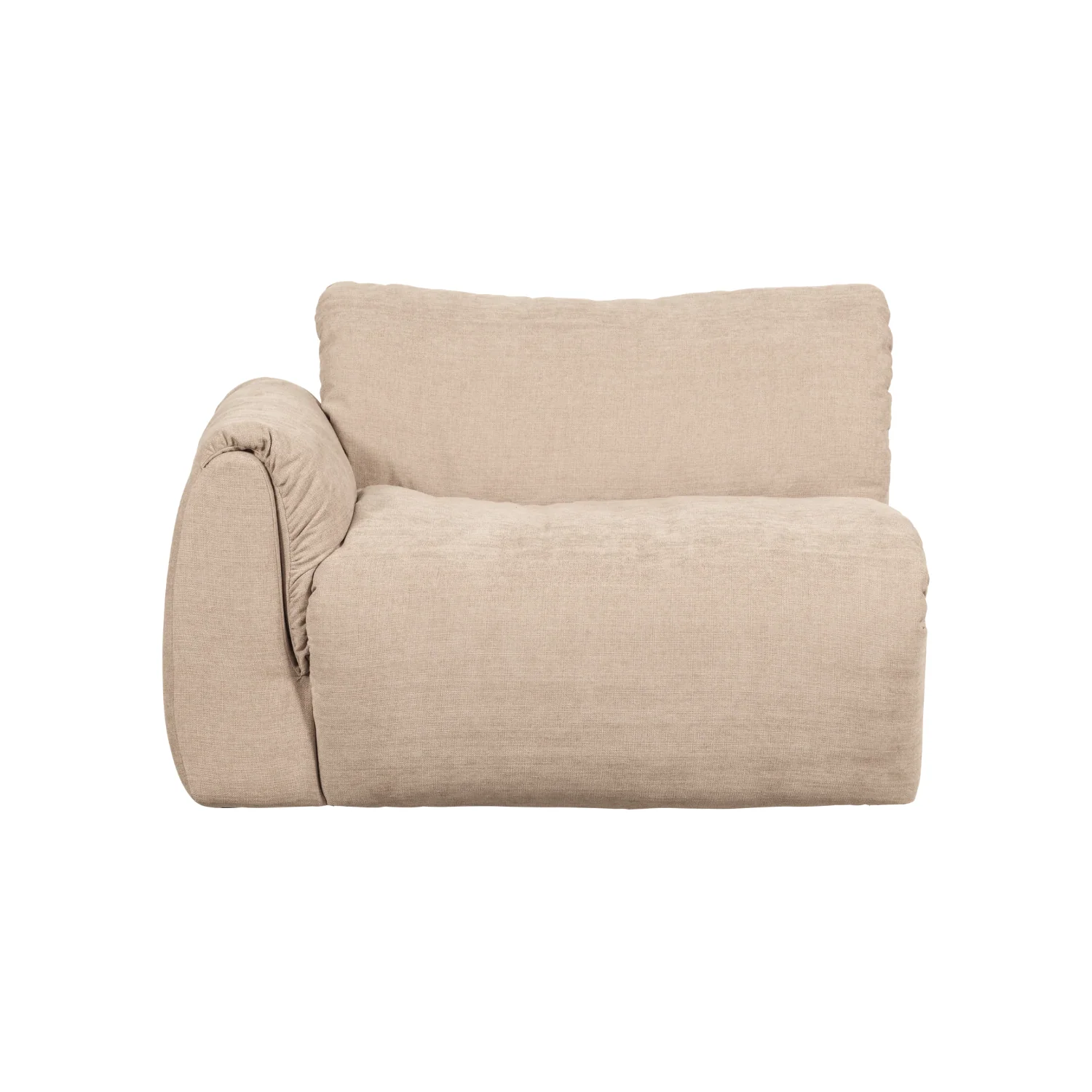 Sofa modułowa BAGGY - element lewostronny piaskowy