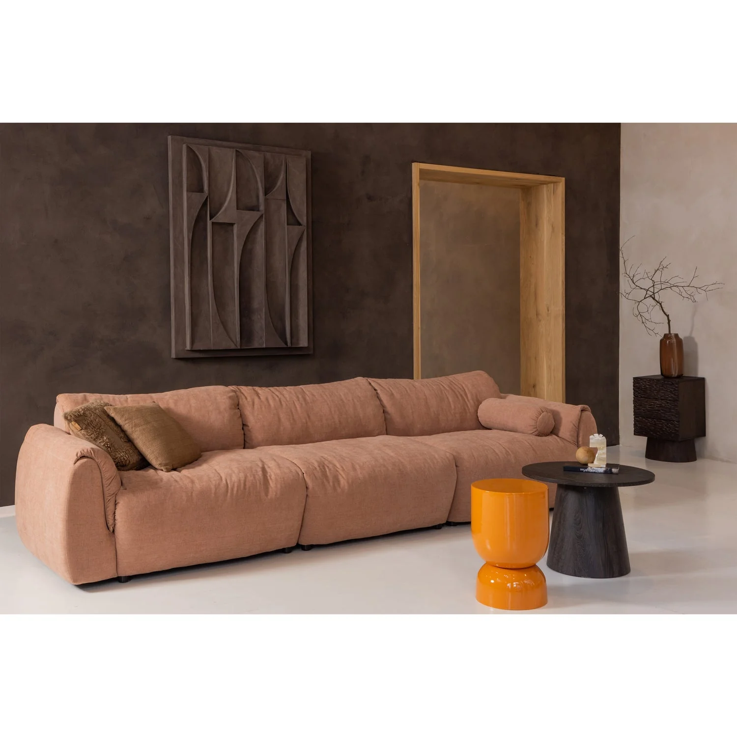Sofa modułowa BAGGY - element lewostronny różowy - Image 2