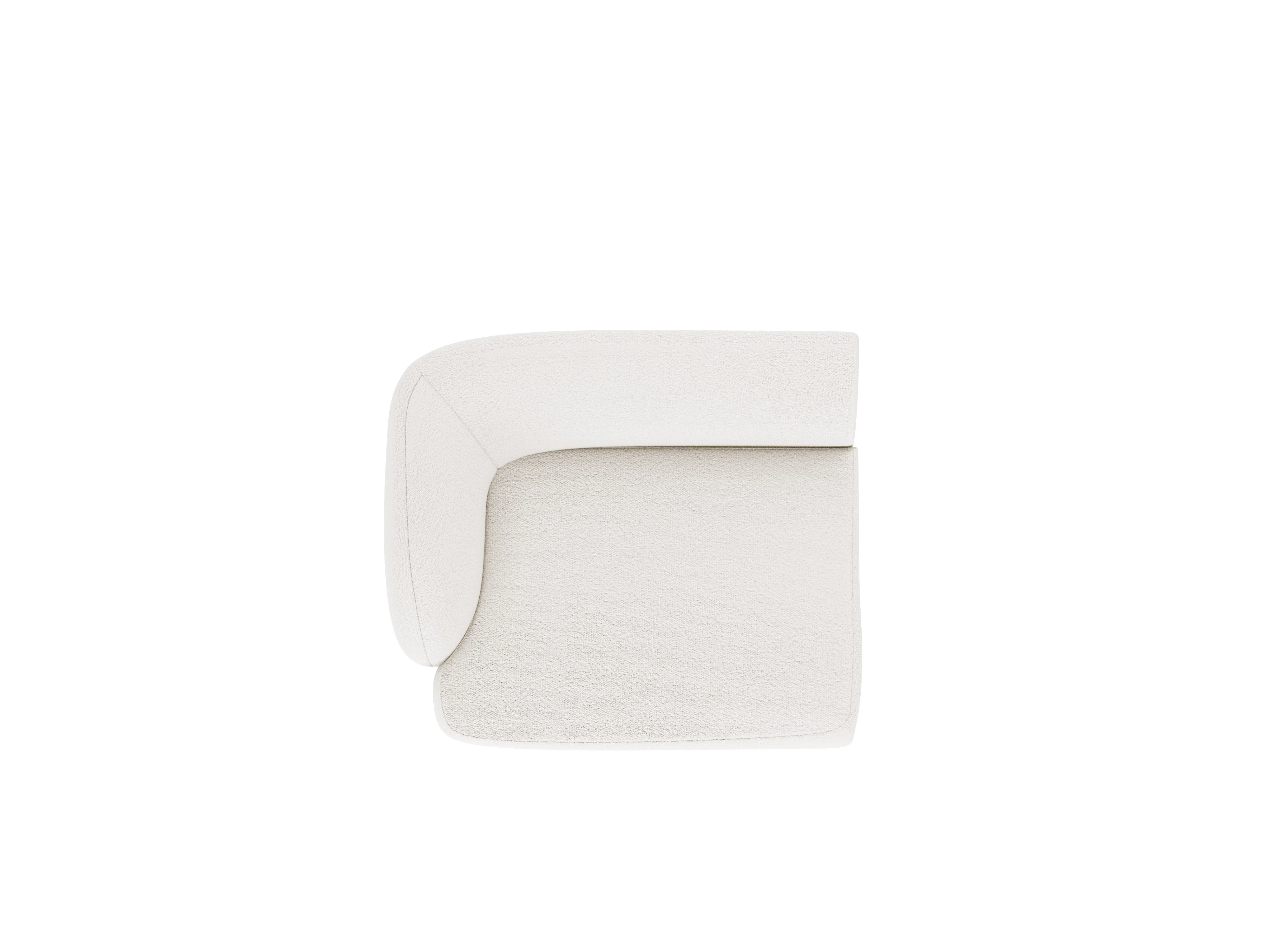 Sofa modułowa MILEY - moduł lewostronny biały boucle - Image 4