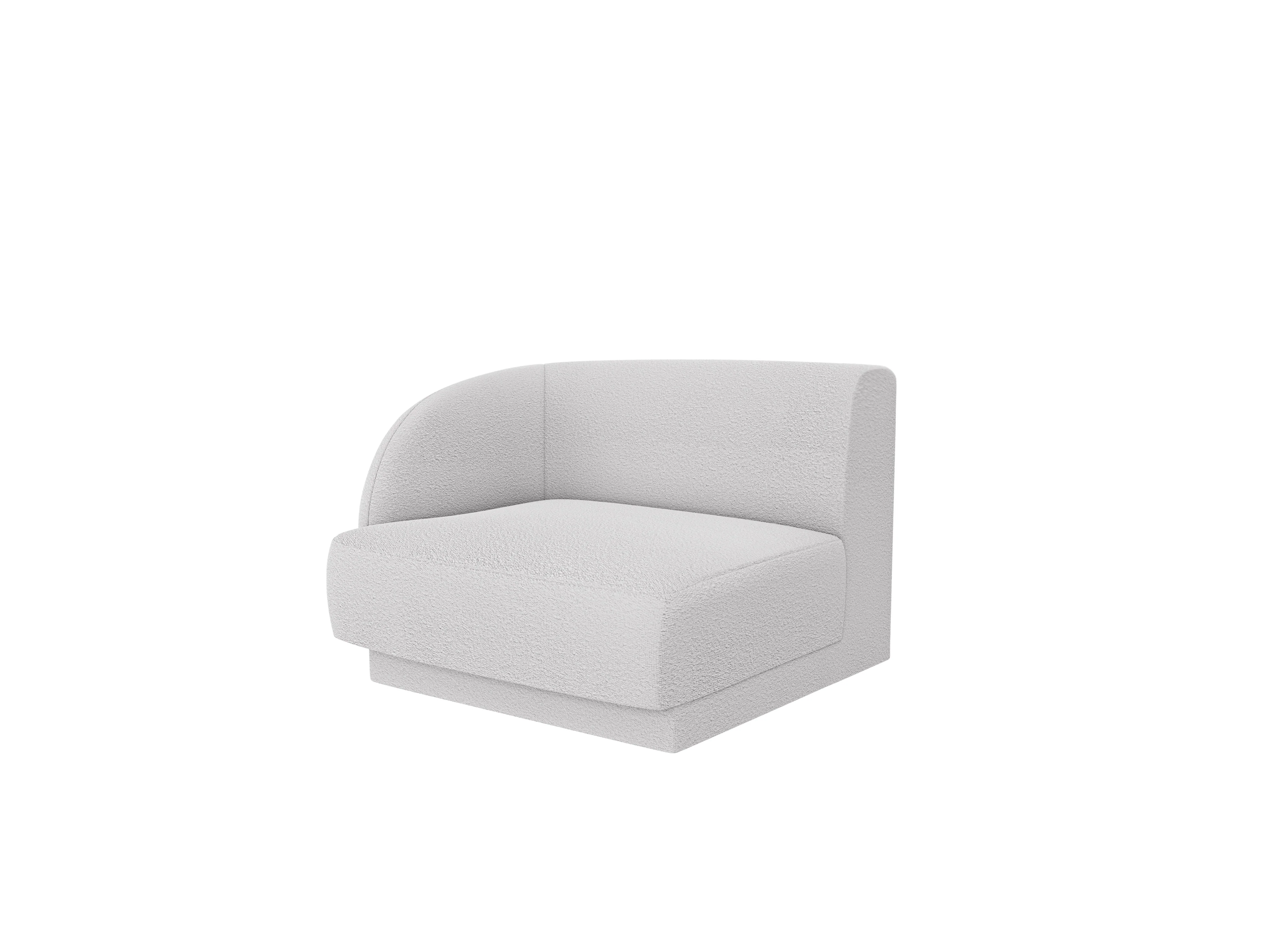 Sofa modułowa MILEY - moduł lewostronny jasnoszary boucle - Image 2