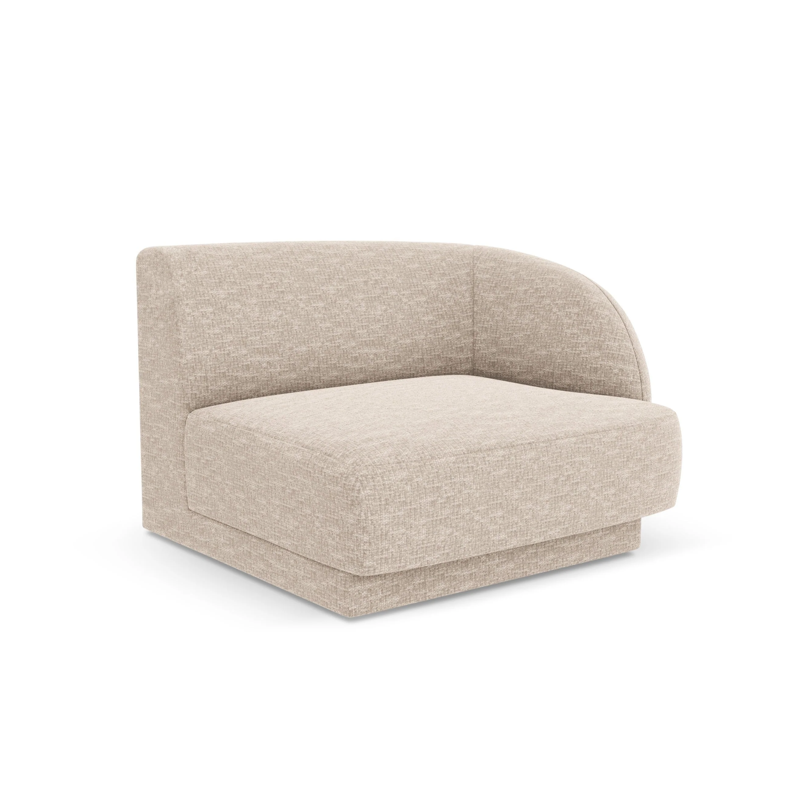 Sofa modułowa MILEY - moduł prawostronny beżowy szenil jedwabisty - Image 2