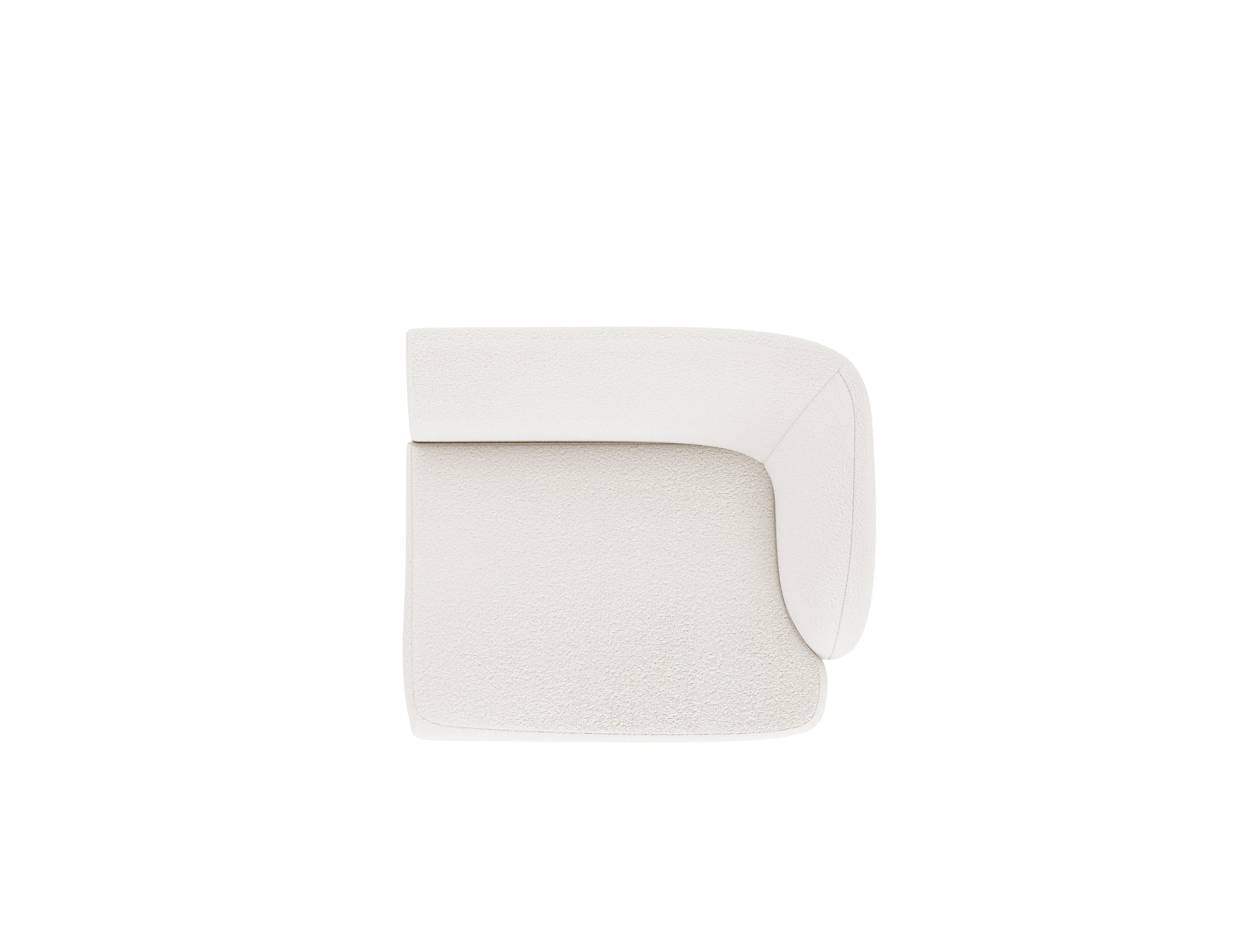 Sofa modułowa MILEY - moduł prawostronny biały boucle - Image 4