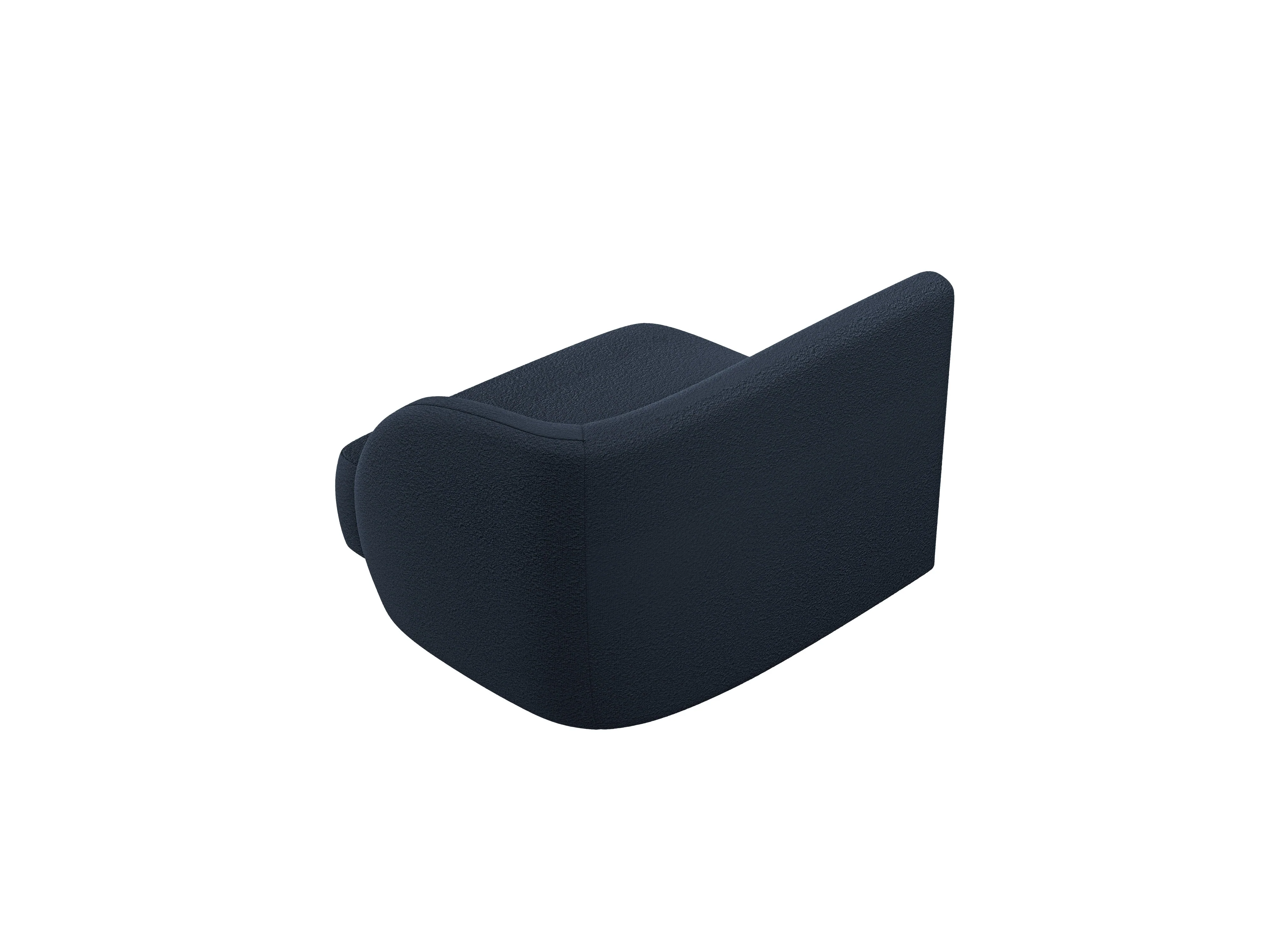 Sofa modułowa MILEY - moduł prawostronny ciemnoniebieski boucle - Image 3