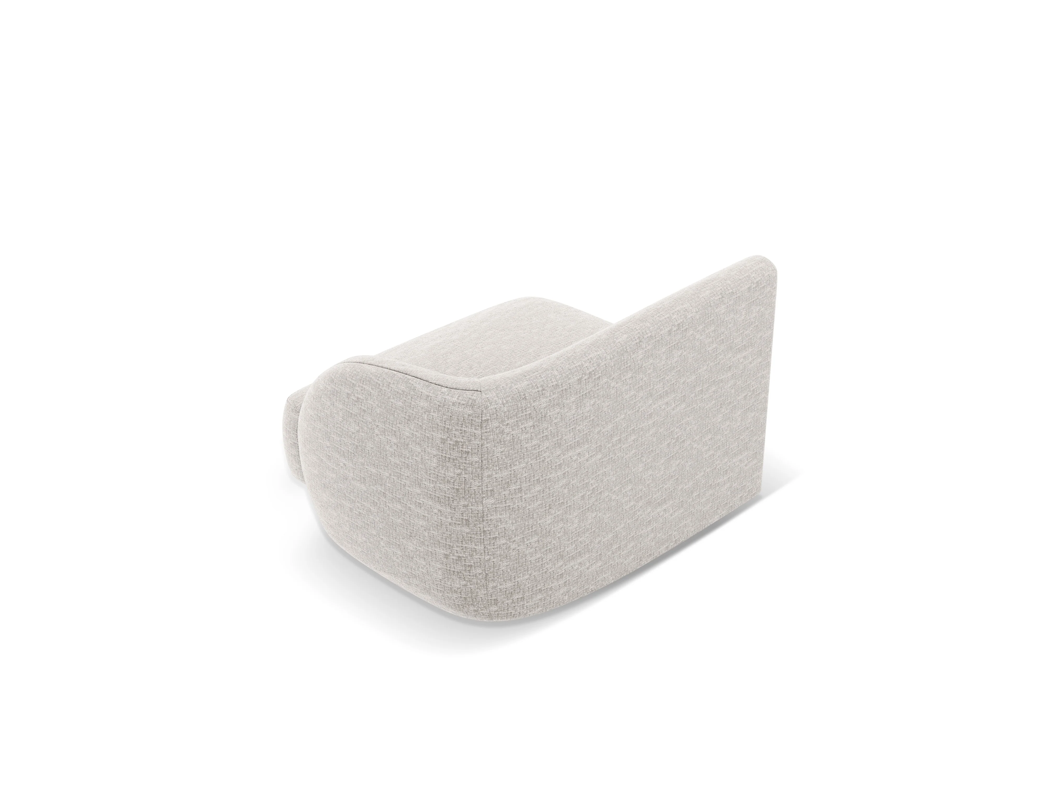 Sofa modułowa MILEY - moduł prawostronny jasnoszary szenil jedwabisty - Image 4
