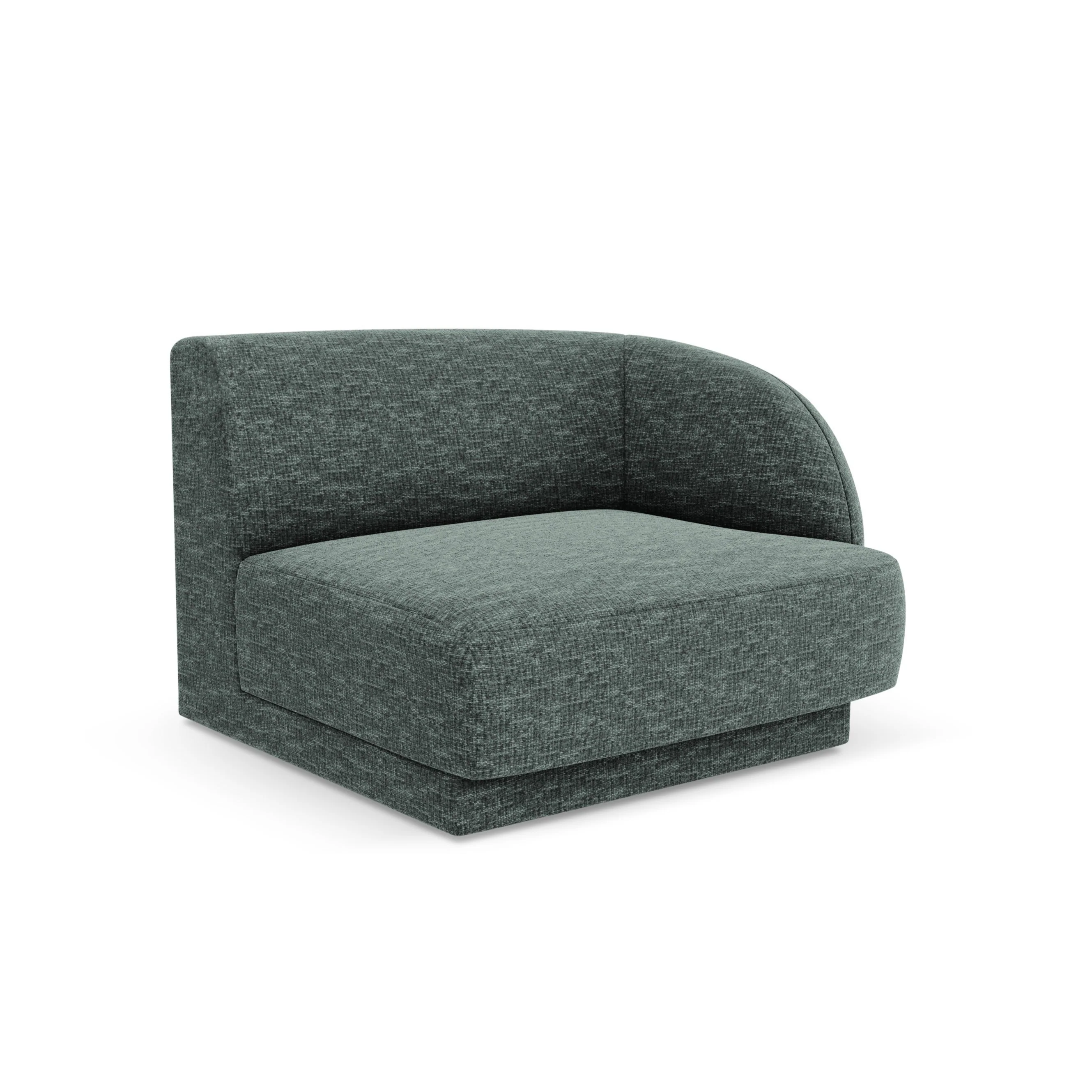 Sofa modułowa MILEY - moduł prawostronny petrol szenil jedwabisty - Image 2