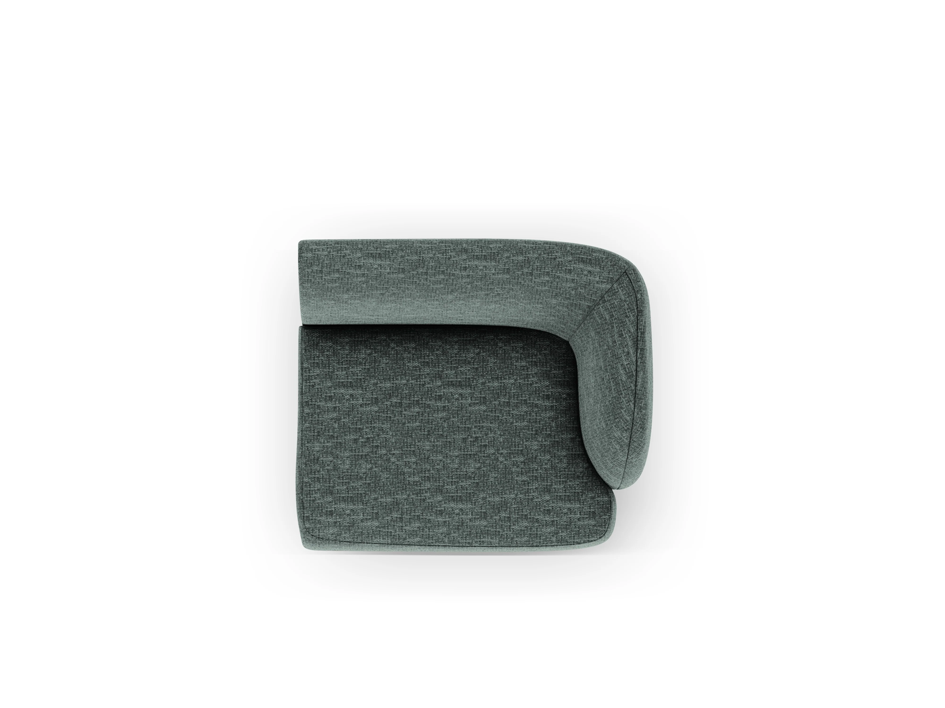 Sofa modułowa MILEY - moduł prawostronny petrol szenil jedwabisty - Image 3