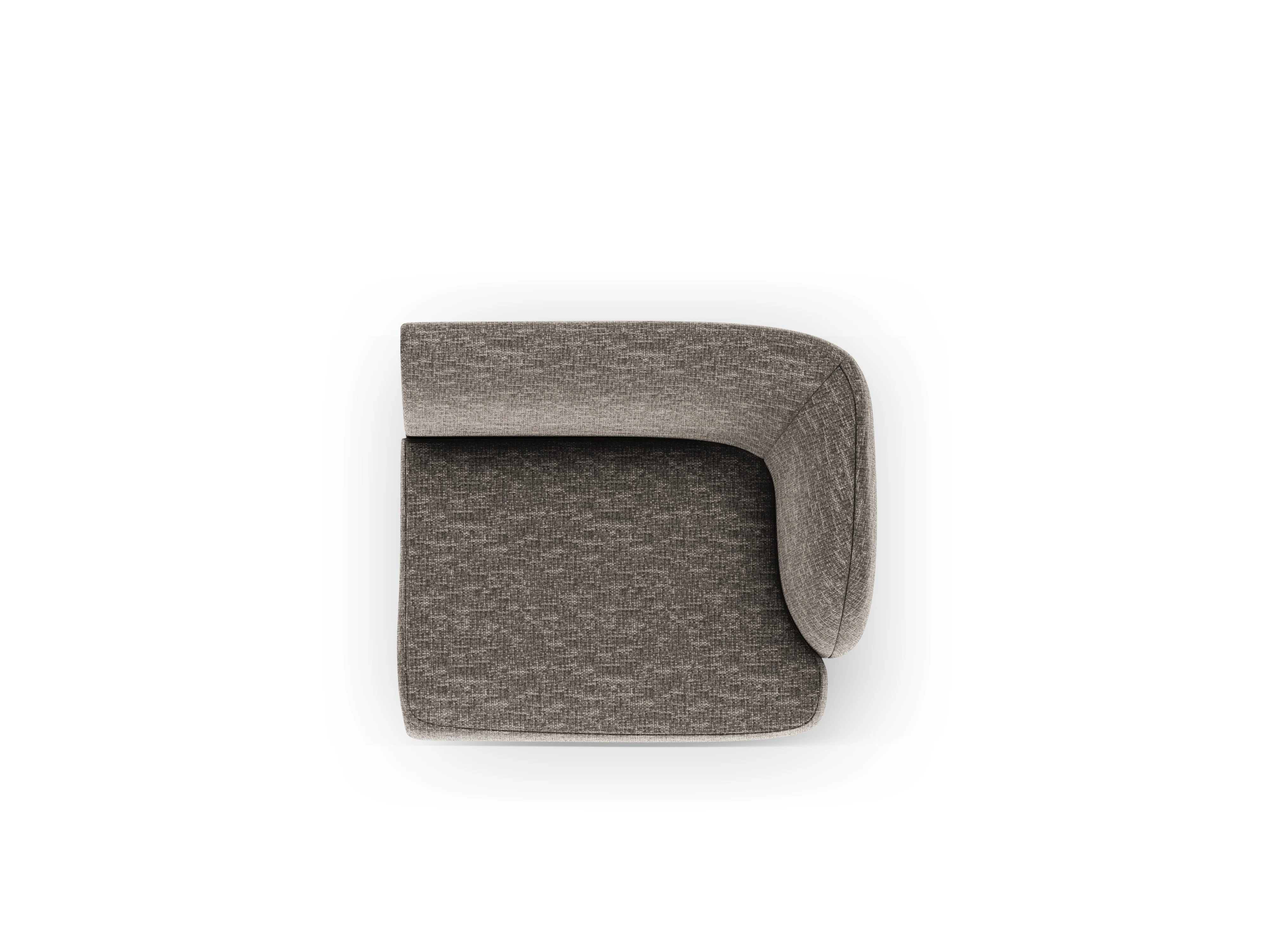 Sofa modułowa MILEY - moduł prawostronny szary szenil jedwabisty - Image 3