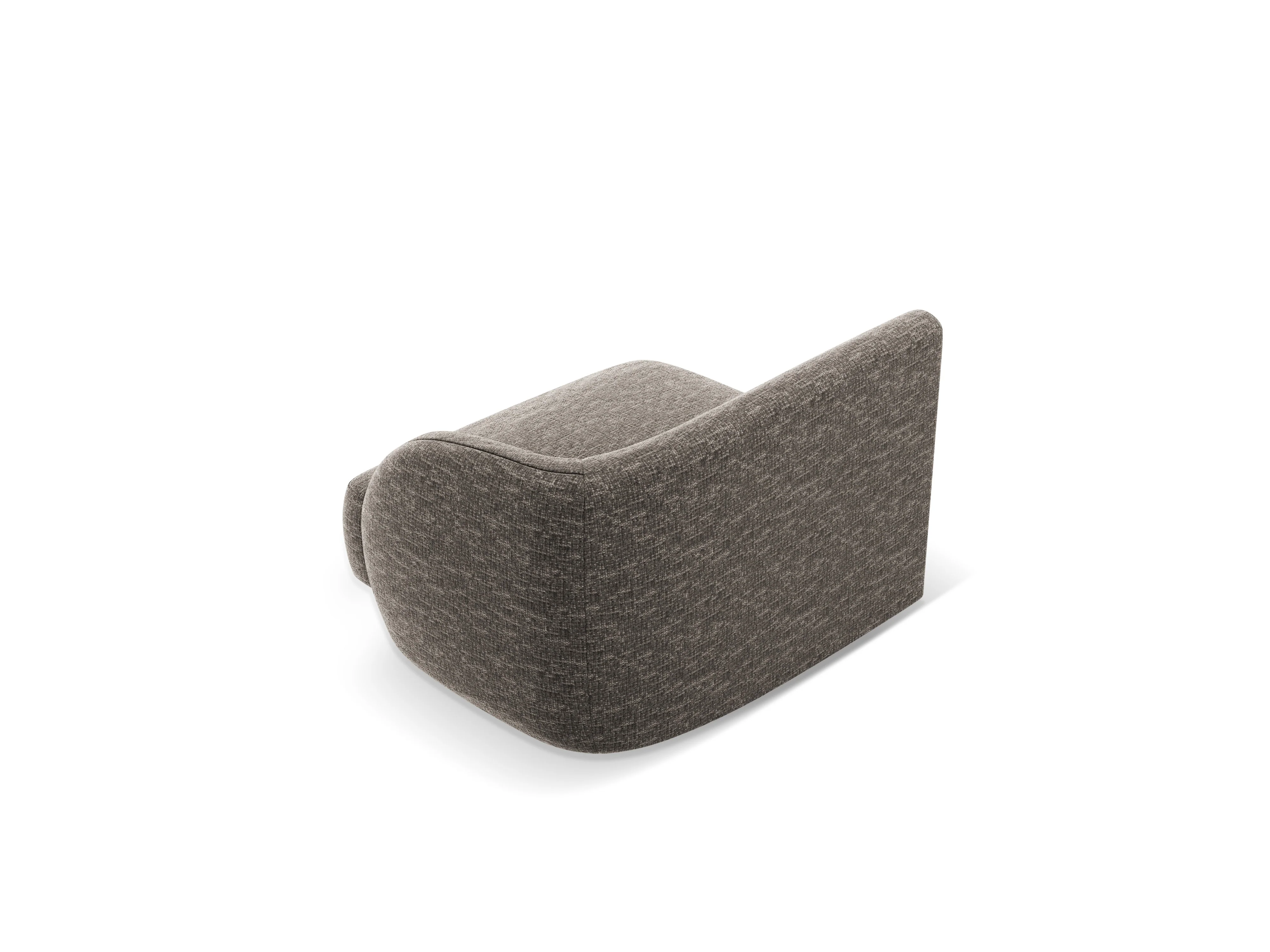 Sofa modułowa MILEY - moduł prawostronny szary szenil jedwabisty - Image 4