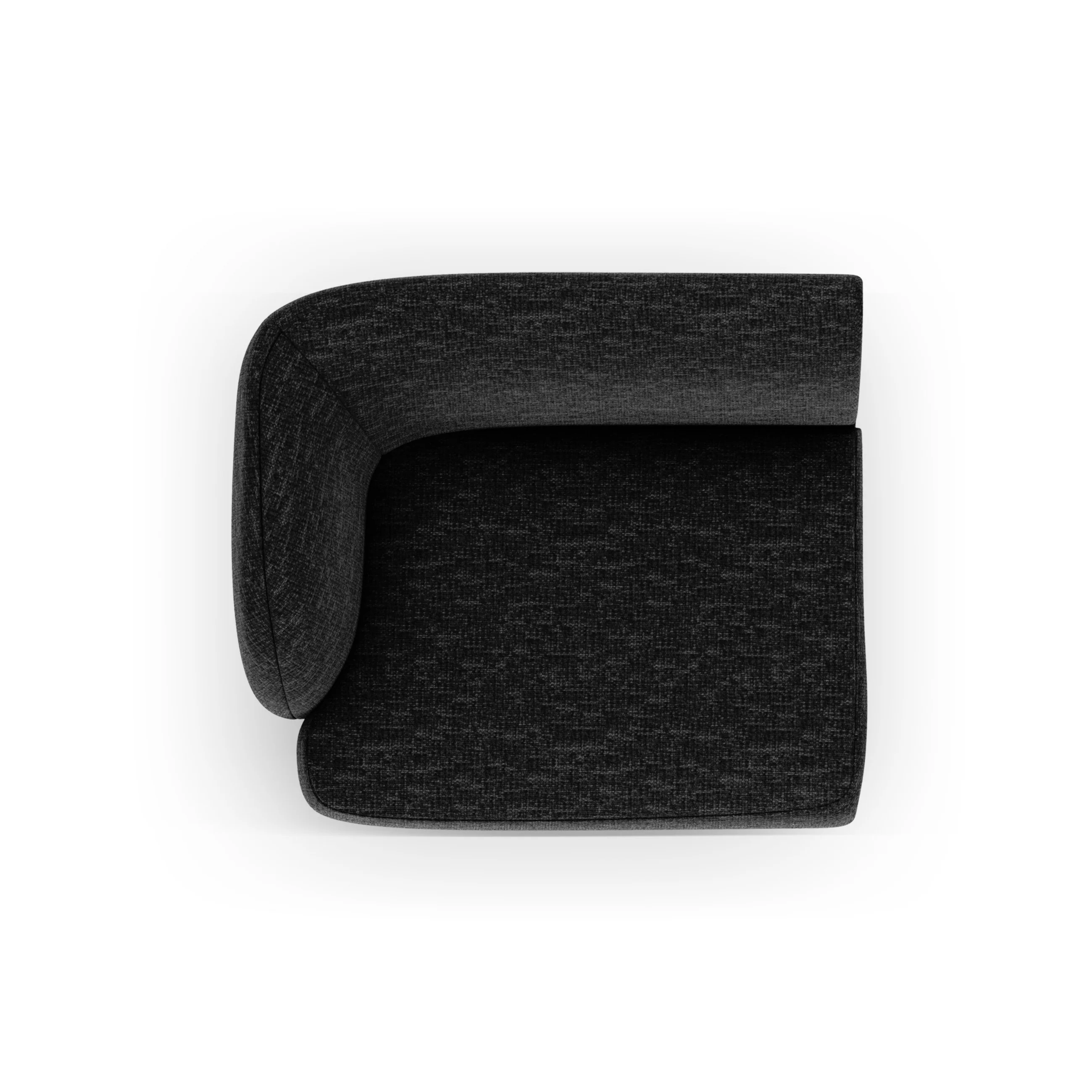 Sofa modułowa - moduł lewostronny MILEY czarny szenil - Image 2
