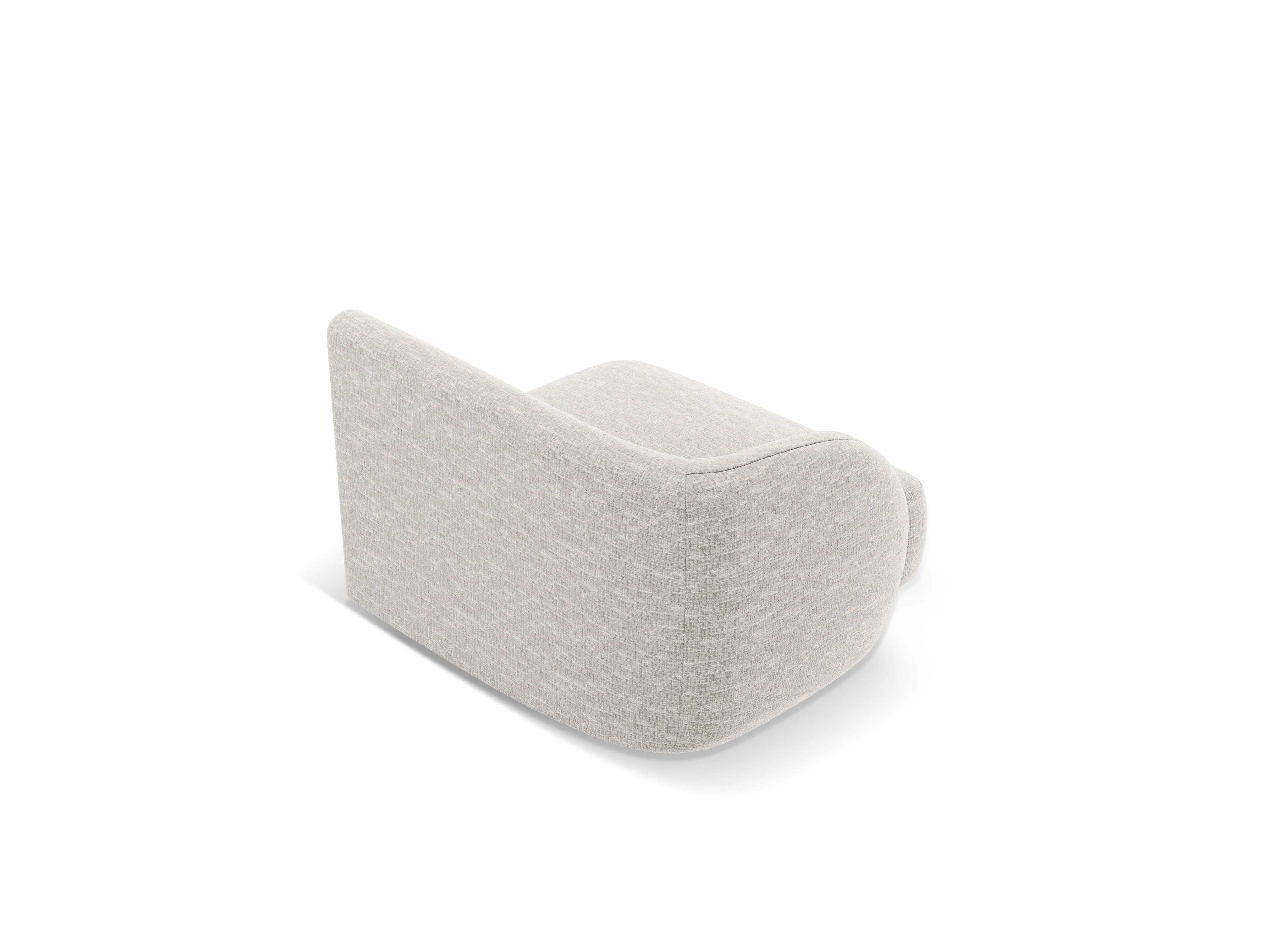 Sofa modułowa MILEY - moduł lewostronny jasnoszary szenil jedwabisty - Image 4