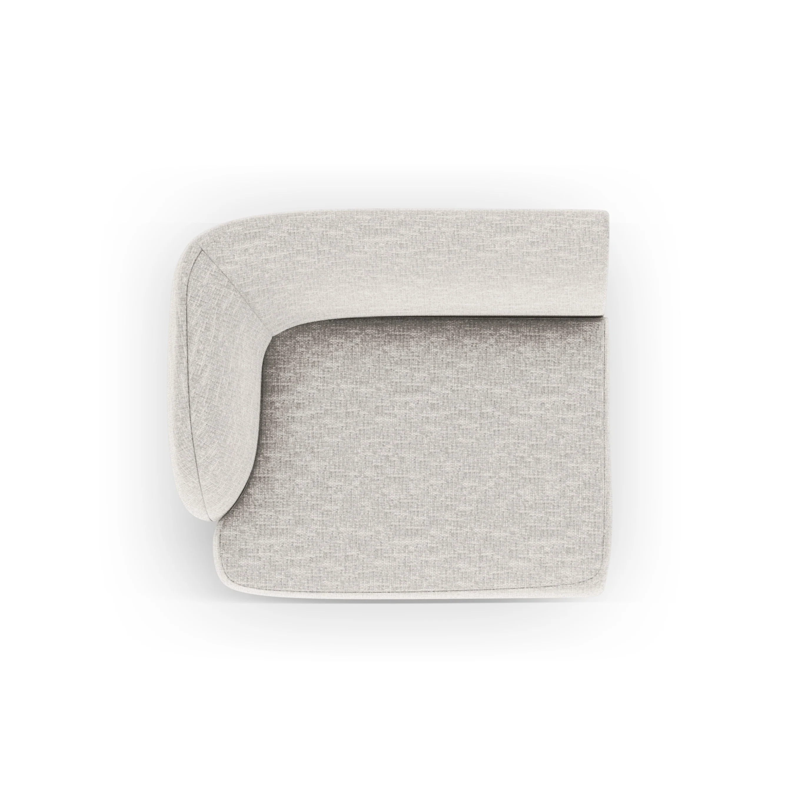 Sofa modułowa MILEY - moduł lewostronny szary szenil - Image 2
