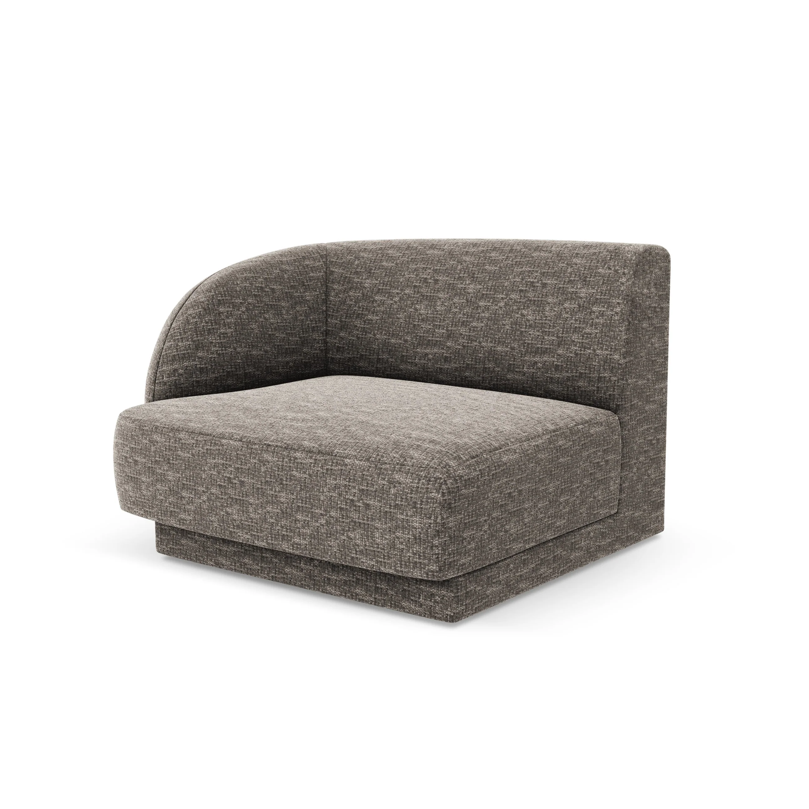 Sofa modułowa MILEY - moduł lewostronny szary szenil jedwabisty - Image 2