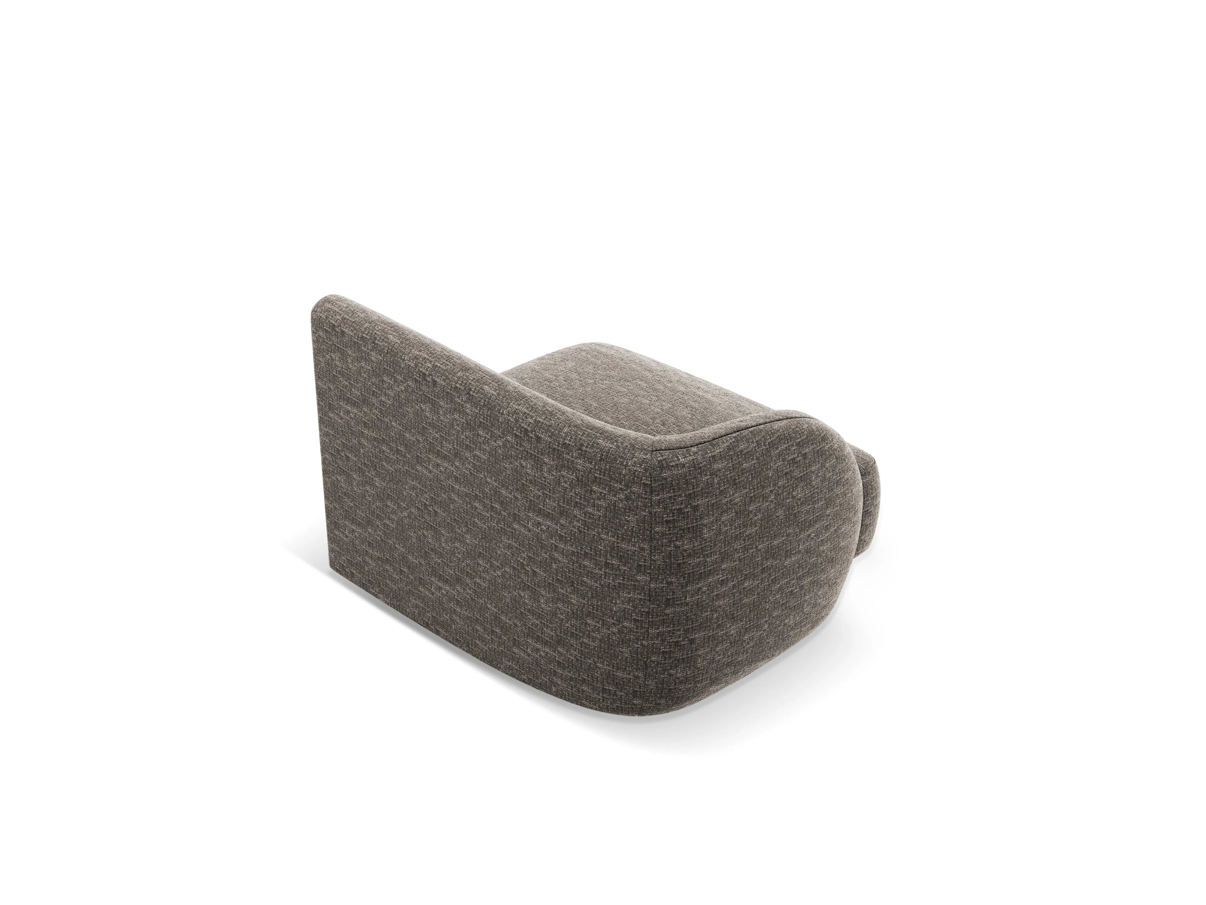 Sofa modułowa MILEY - moduł lewostronny szary szenil jedwabisty - Image 4