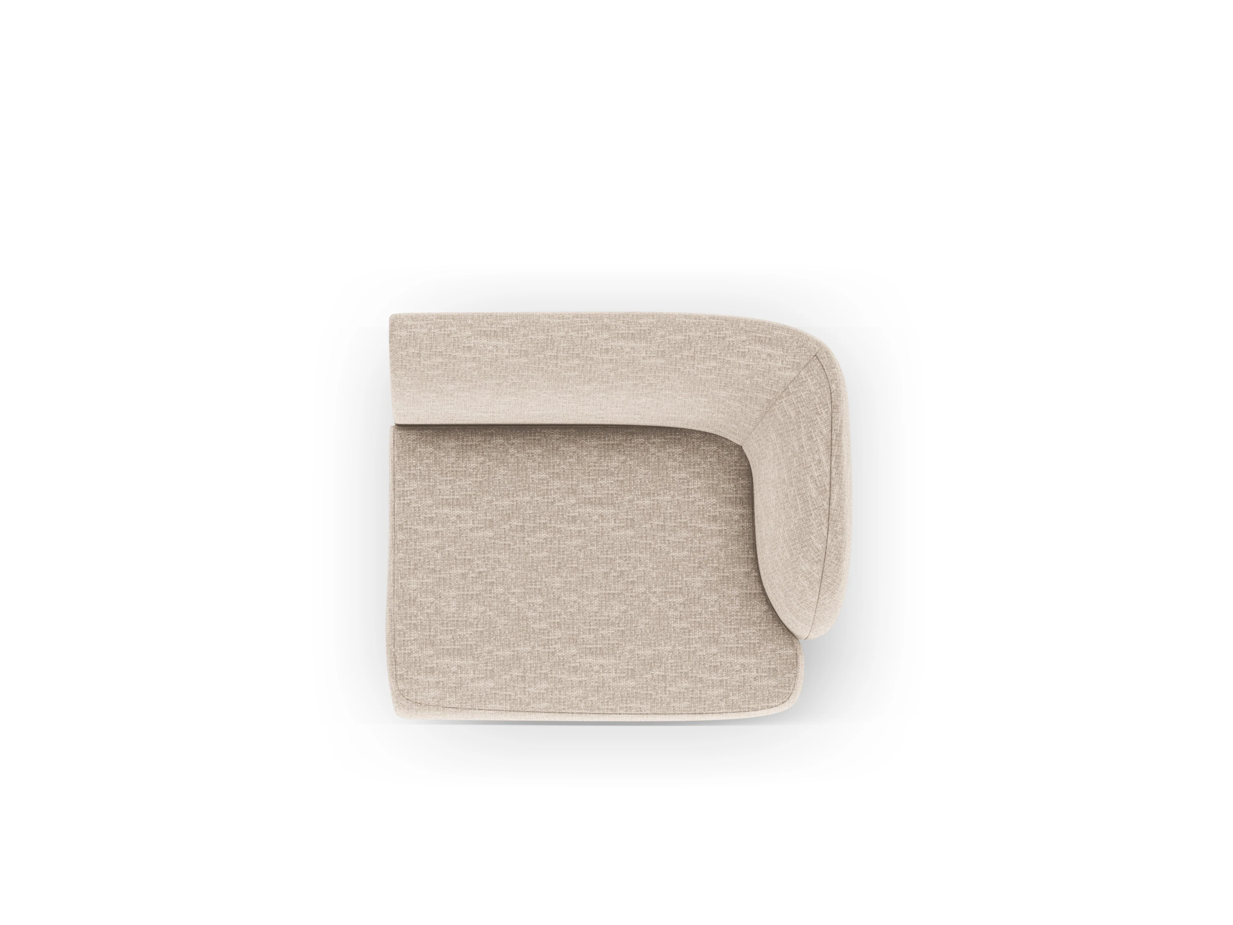 Sofa modułowa - moduł prawostronny MILEY beżowy szenil - Image 3