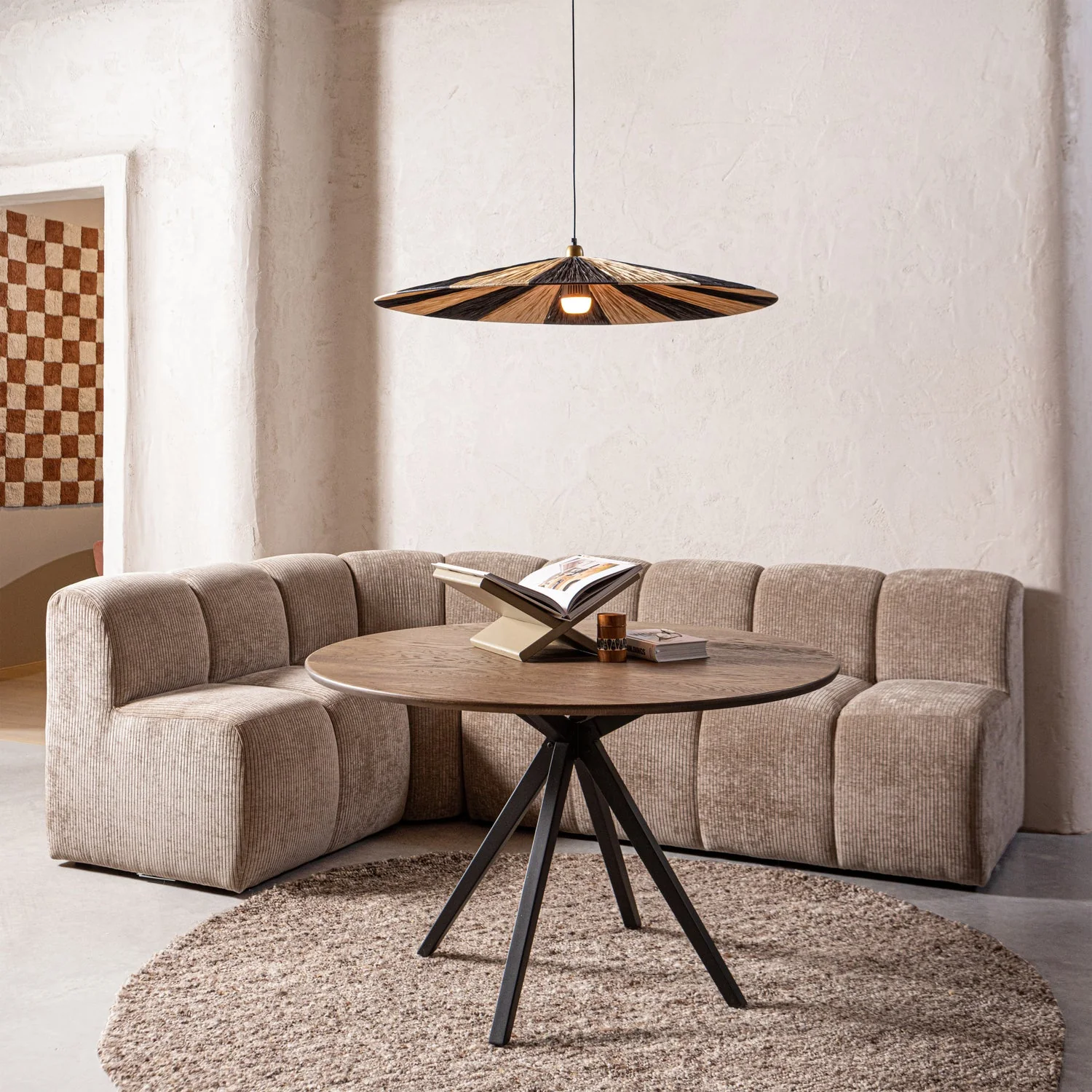 Fotel / moduł MOJO BENCH ecru sztruks - Image 2