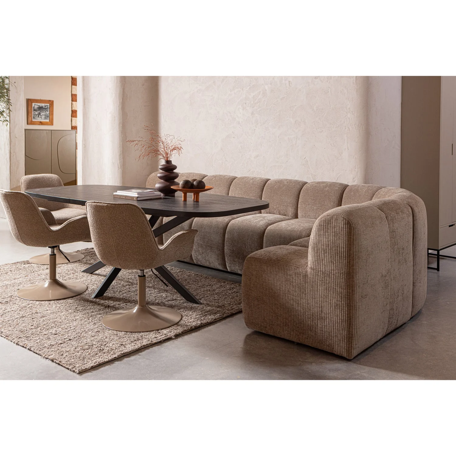 Fotel / moduł MOJO BENCH rdzawy brązowy baranek - Image 2