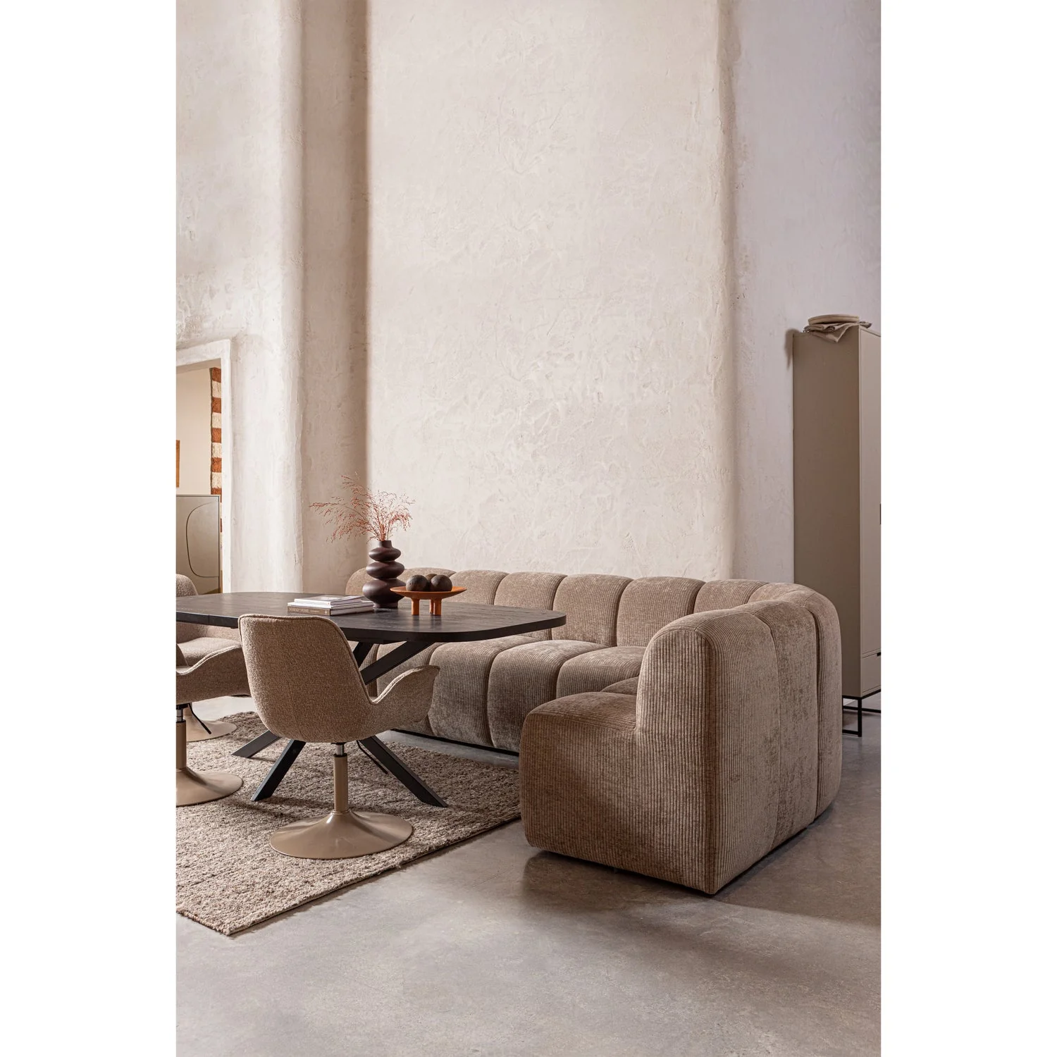 Fotel / moduł MOJO BENCH rdzawy brązowy melanż boucle - Image 2