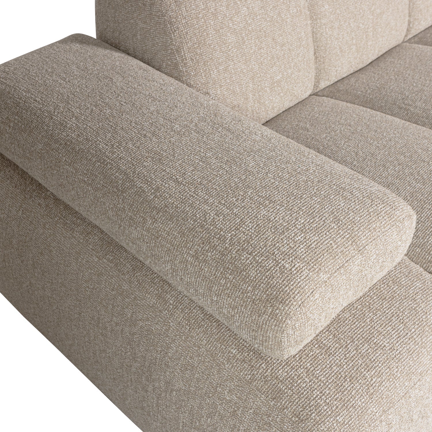 Sofa modułowa MOJO - element 1,5-osobowy lewostronny beżowy melanż bouclé - Image 4