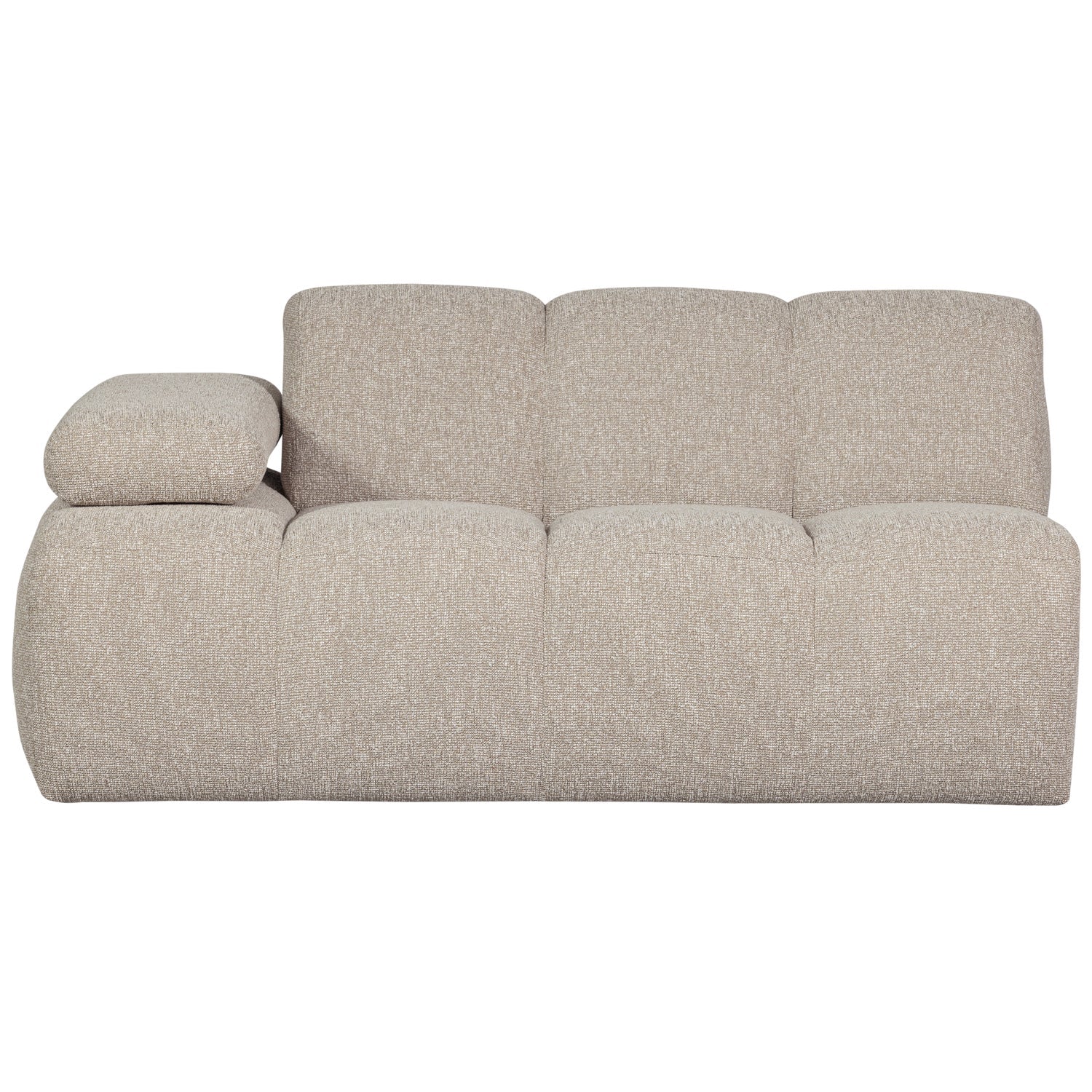 Sofa modułowa MOJO - element 1,5-osobowy lewostronny beżowy melanż bouclé - Image 6