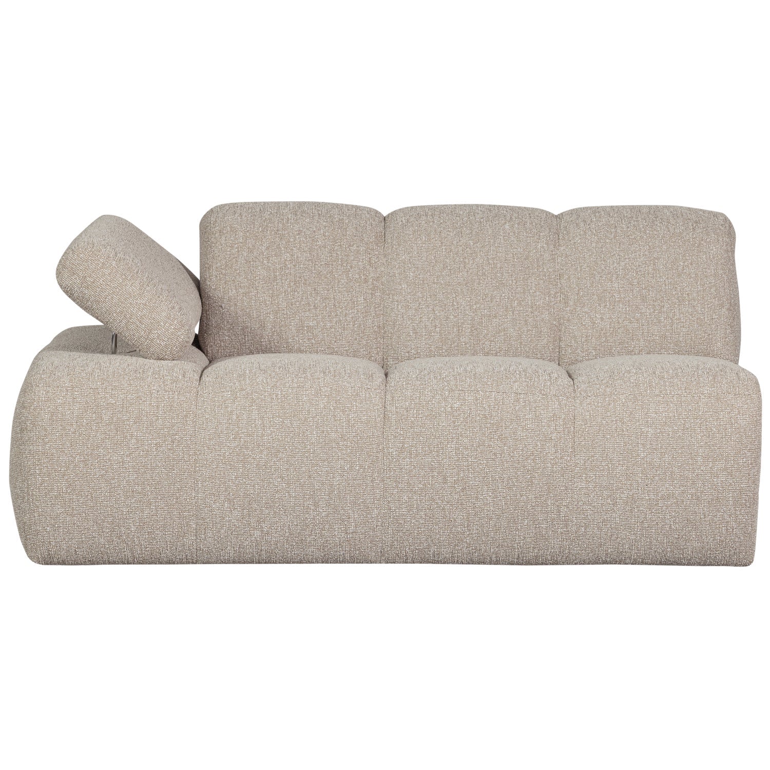 Sofa modułowa MOJO - element 1,5-osobowy lewostronny beżowy melanż bouclé - Image 7