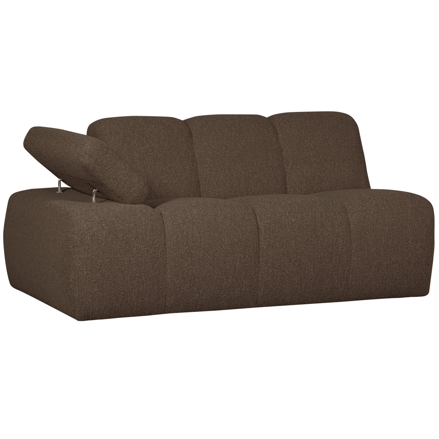 Sofa modułowa MOJO - element 1,5-osobowy lewostronny ciemnobrązowy bouclé - Image 4