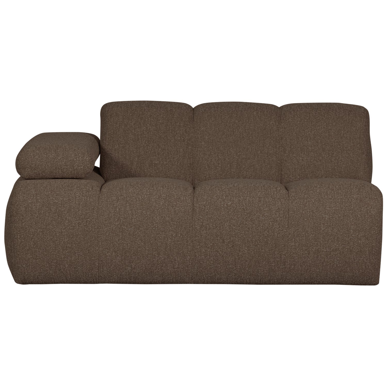 Sofa modułowa MOJO - element 1,5-osobowy lewostronny ciemnobrązowy bouclé - Image 5