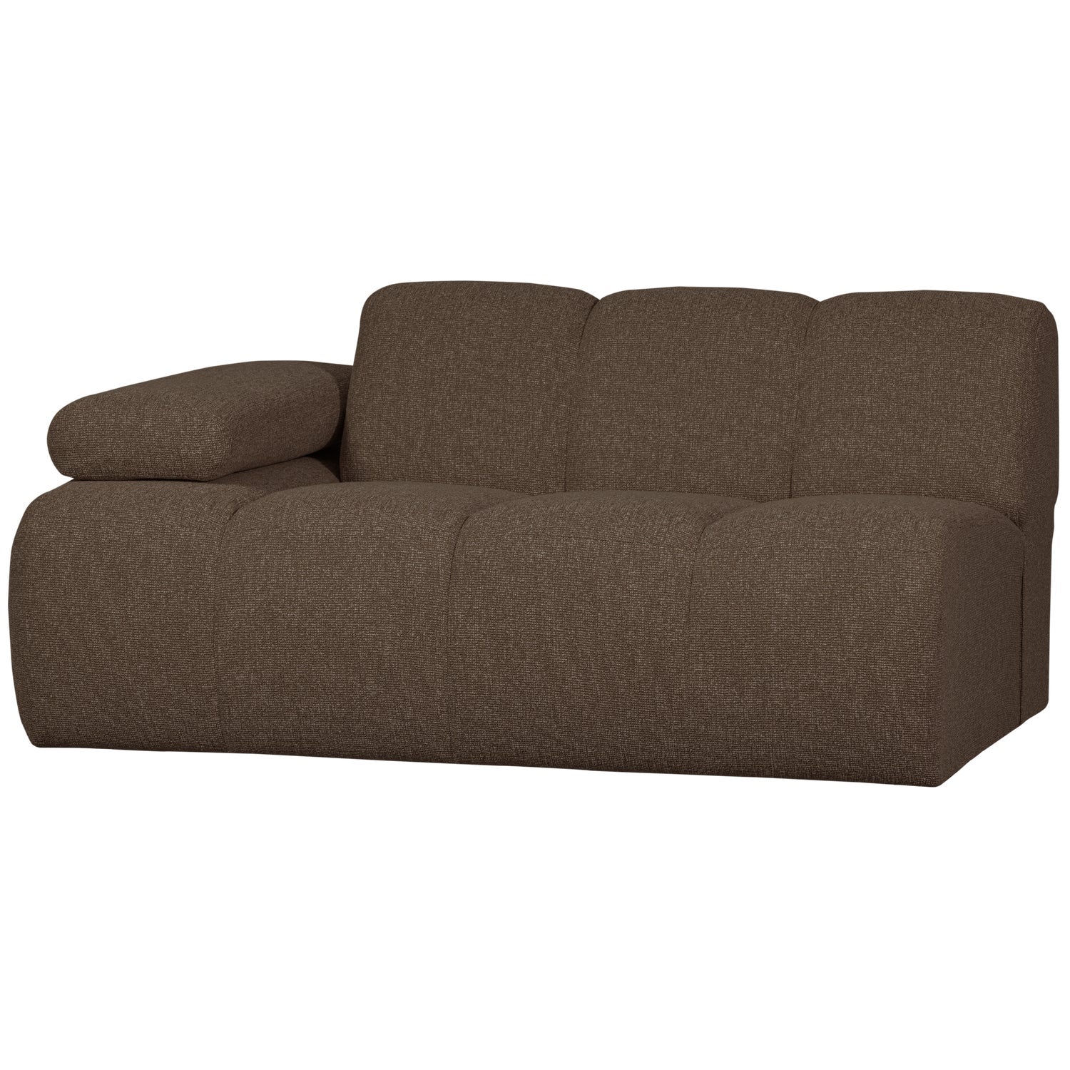 Sofa modułowa MOJO - element 1,5-osobowy lewostronny ciemnobrązowy bouclé - Image 7