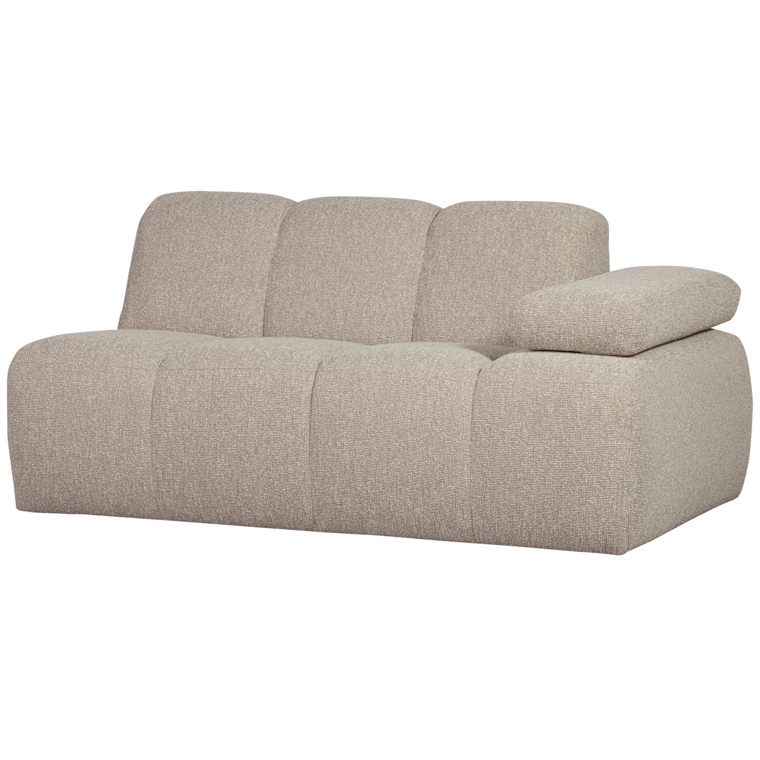 Sofa modułowa MOJO - element 1,5-osobowy prawostronny beżowy melanż bouclé - Image 8