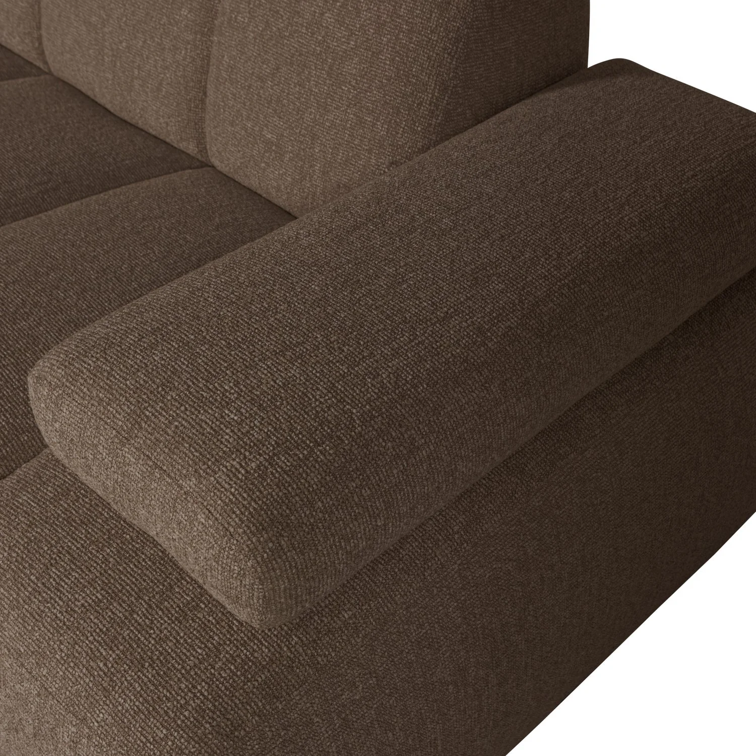 Sofa modułowa MOJO - element 1,5-osobowy prawostronny ciemnobrązowy bouclé - Image 2